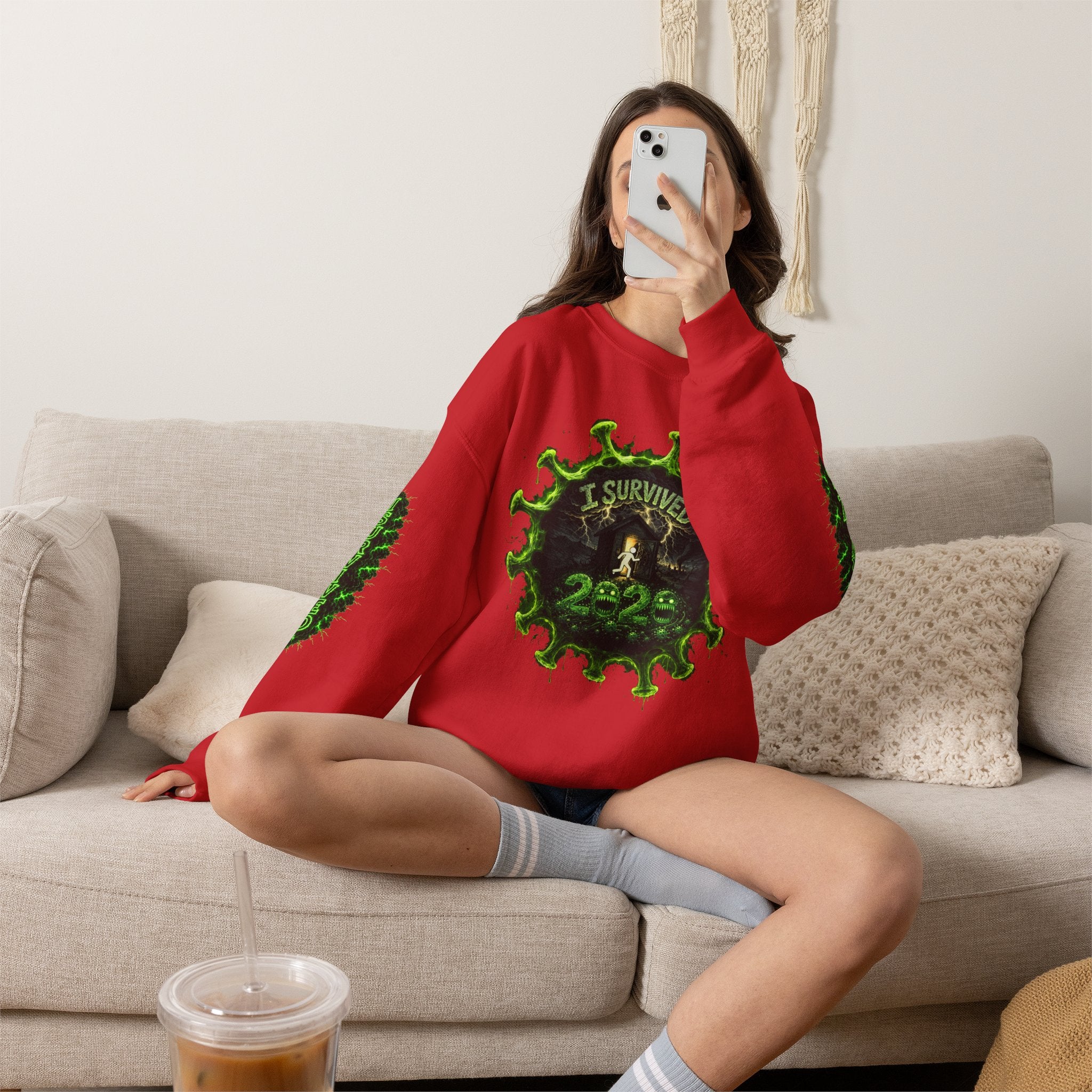 I Survived 2020 — Director's Cut S1:E1 "COVID-19: The Coronavirus" | Pandemic Edition Unisex Heavy Blend™ Crewneck Sweatshirt
