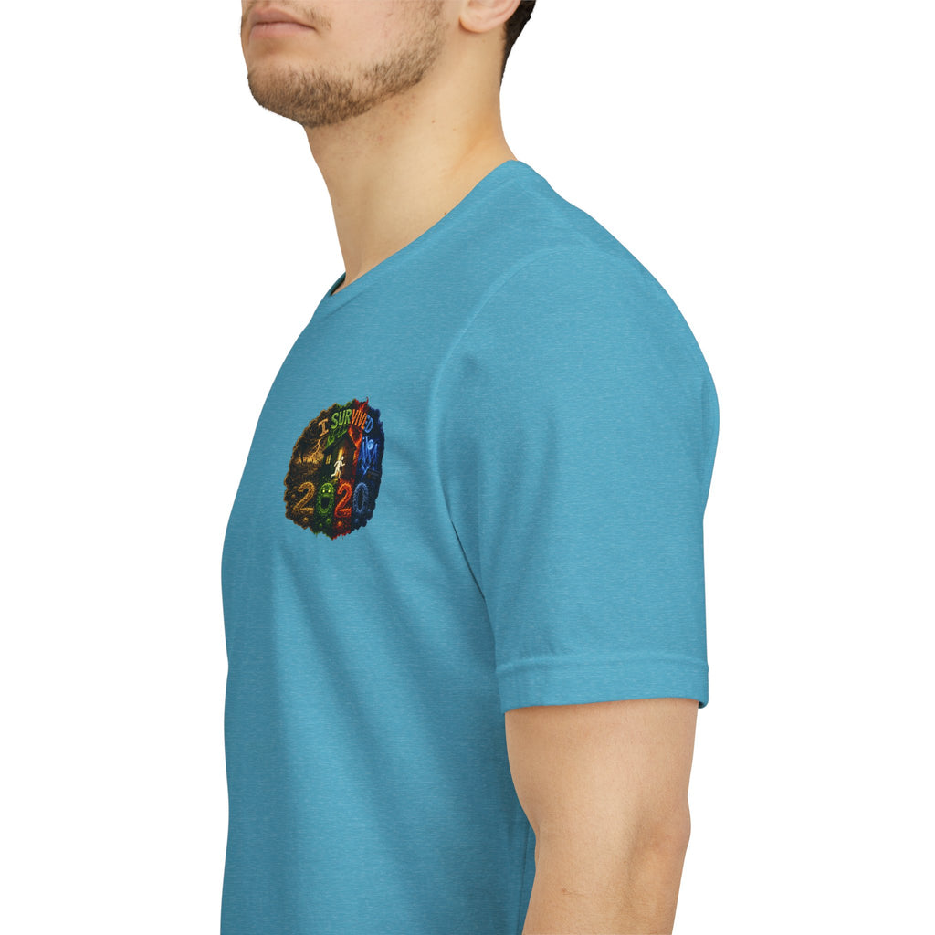 I Survived 2020 — "No Signal" Test Pattern Tee Alien Broadcast Finale Summer Premiere Unisex Jersey Short Sleeve Tee