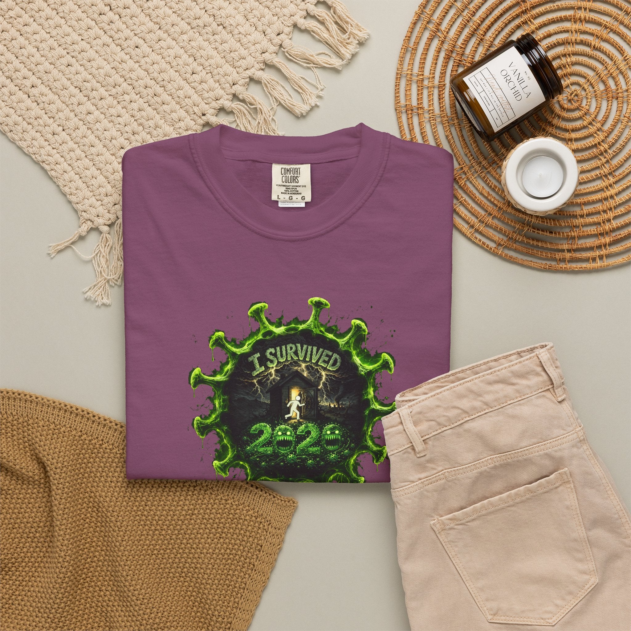 I Survived 2020 —  PANDEMIC S1:E1: Director's Cut "COVID-19: The Coronavirus" Unisex Garment-Dyed T-shirt