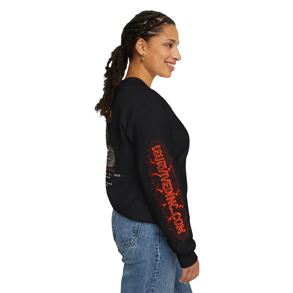 I Survived 2020 — S2:E1 "Berry Creek" | Wildfire Edition Memorial Unisex Heavy Blend™ Crewneck Sweatshirt
