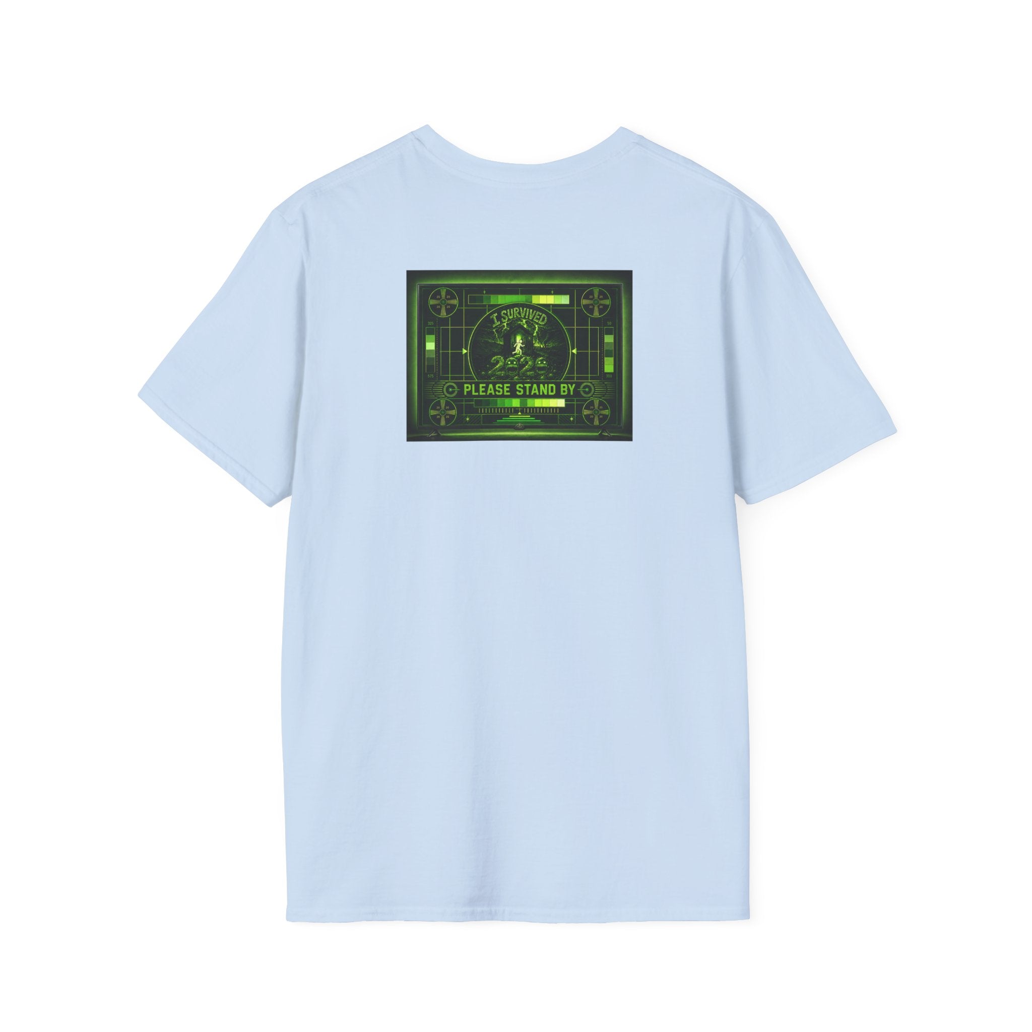 I Survived 2020 — "Please Stand By" Test Pattern Toxic Signal Tee Summer Premiere Unisex Softstyle T-Shirt