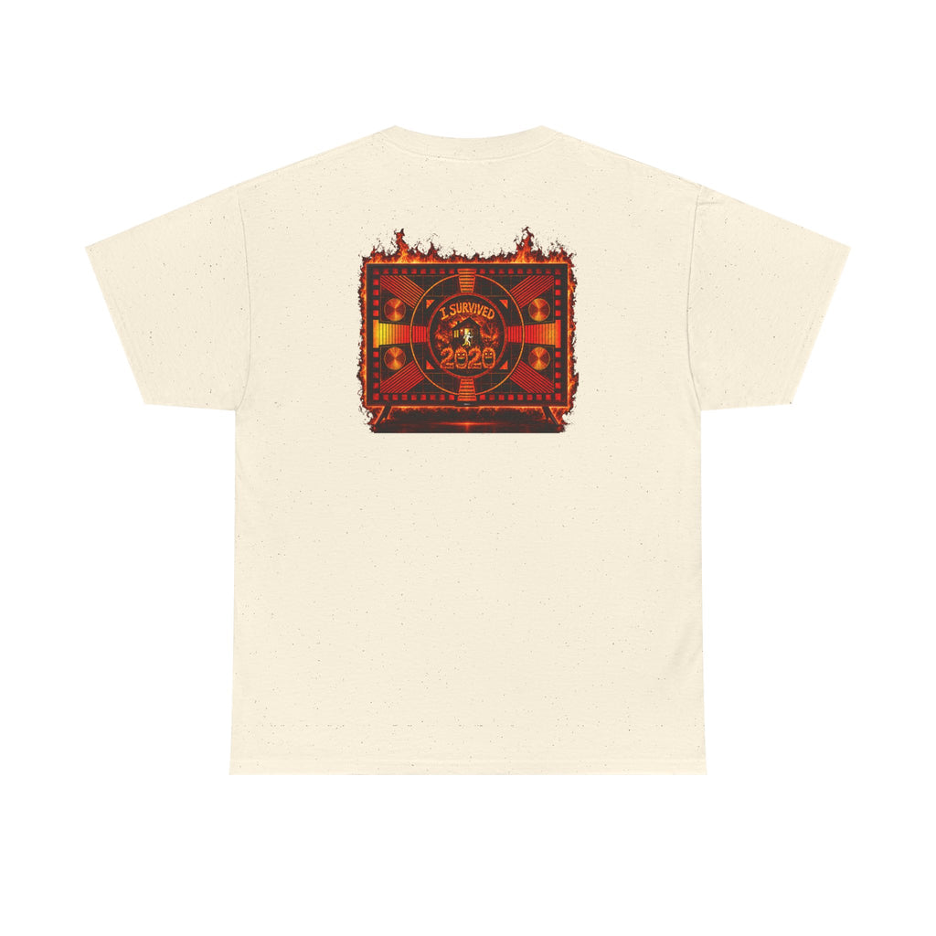 I Survived 2020 — "Please Stand By" Test Pattern Tee Wildfire Signal Edition Summer Premiere Unisex Heavy Cotton Tee