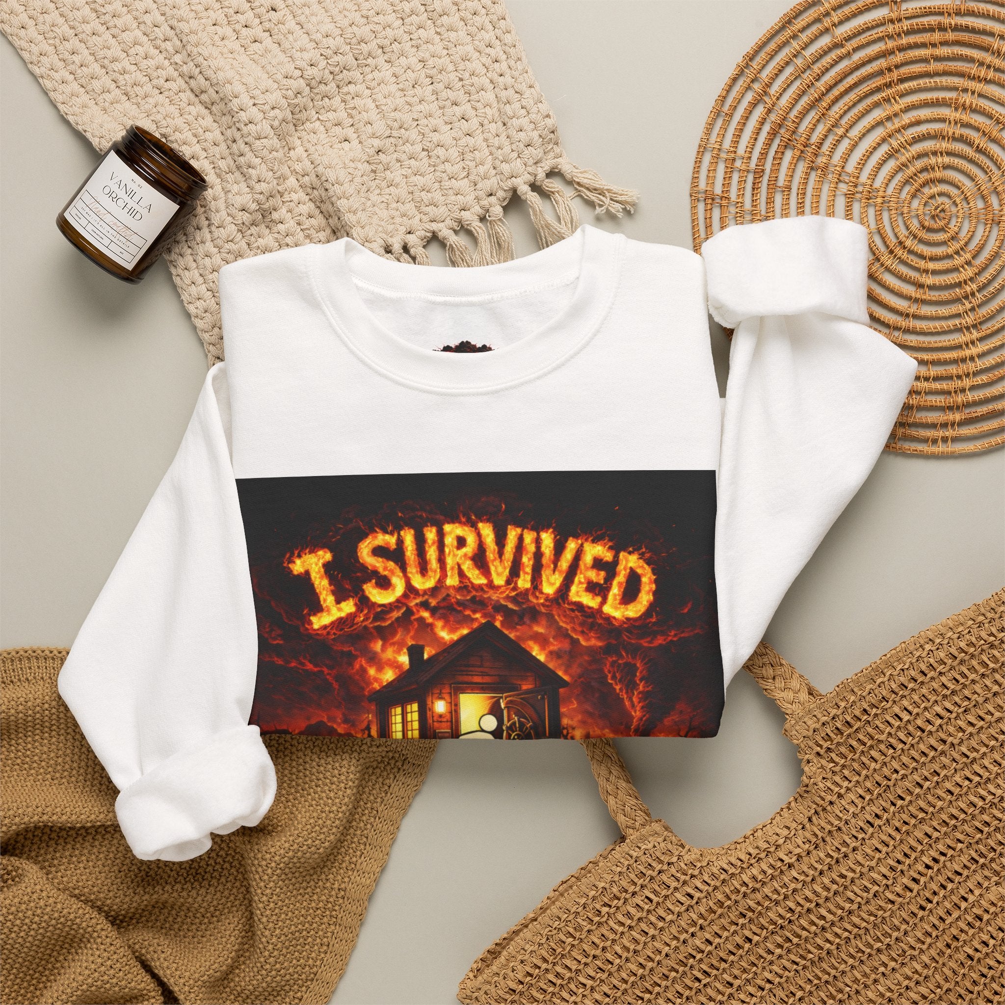 I Survived 2020 — WILDFIRES S2:E4: "Western U.S." Memorial Unisex Heavy Blend™ Crewneck Sweatshirt