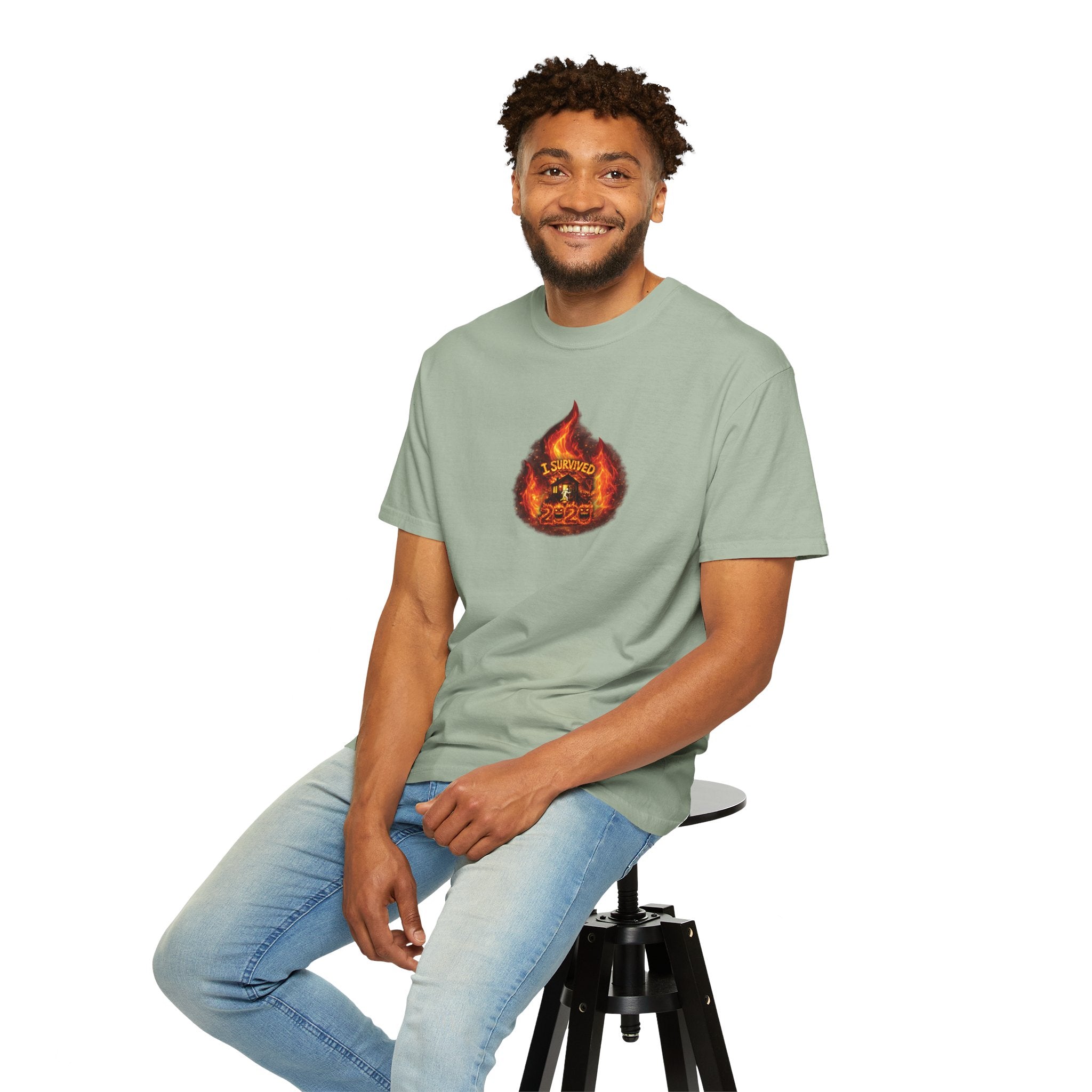 I Survived 2020 — WILDFIRES S2:E4: Director's Cut "Western U.S. Wildfire Season" Memorial Unisex Garment-Dyed T-shirt