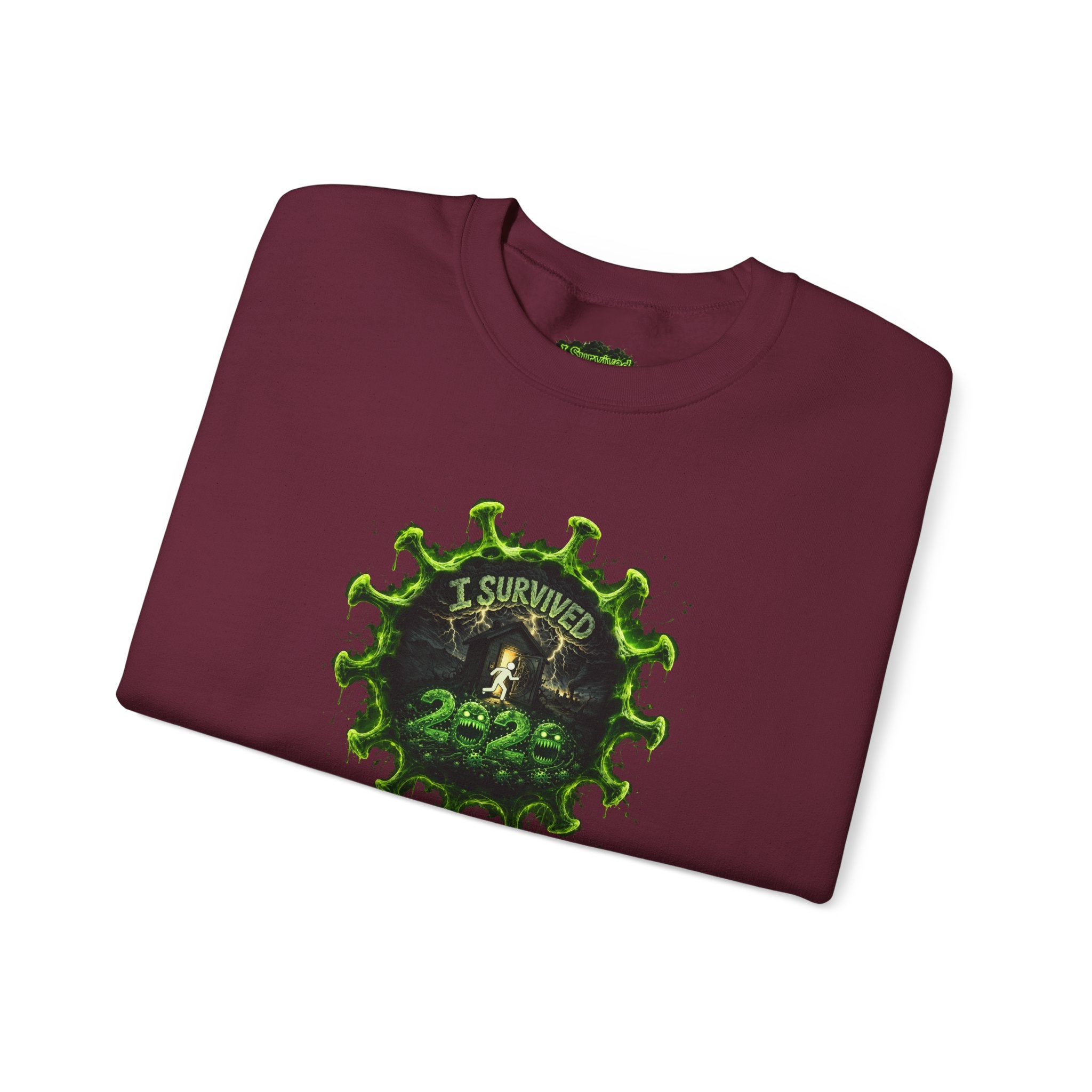 I Survived 2020 — PANDEMIC S1:E3: Director's Cut "The Jab!" Unisex Heavy Blend™ Crewneck Sweatshirt