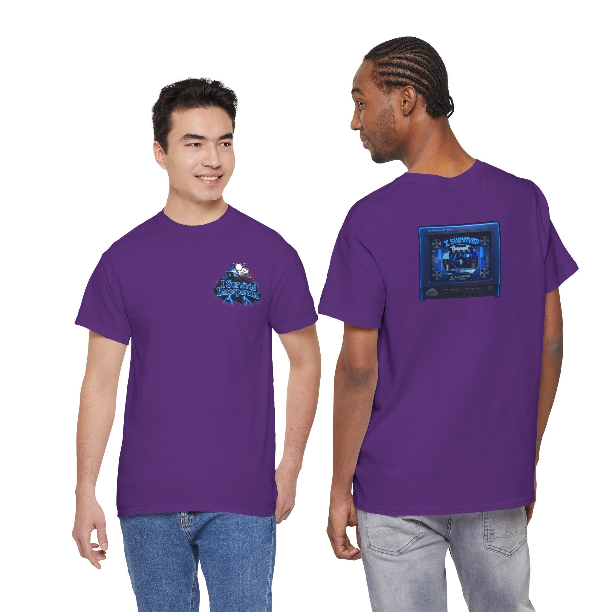 I Survived 2020 — "Please Stand By" Test Pattern Tee Lockdown Surveillance Edition Summer Exclusive Unisex Heavy Cotton Tee