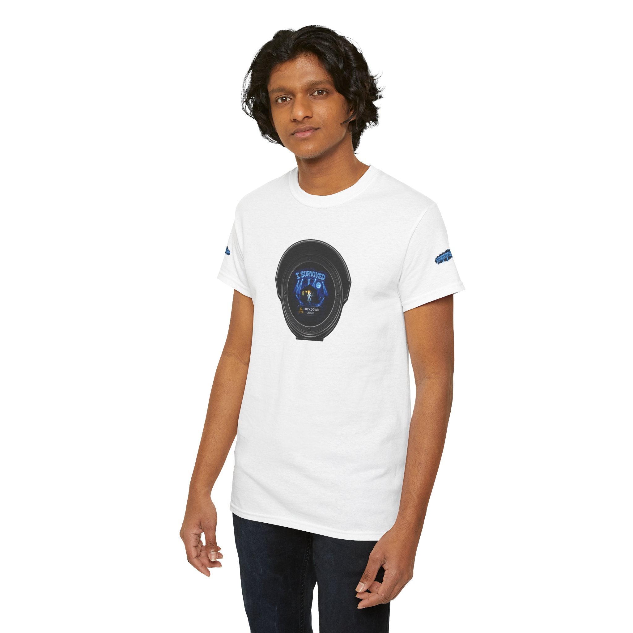 I Survived 2020 — LOCKDOWN S3:E3: Director's Cut Special Edition "Working From Home" Unisex Heavy Cotton Tee
