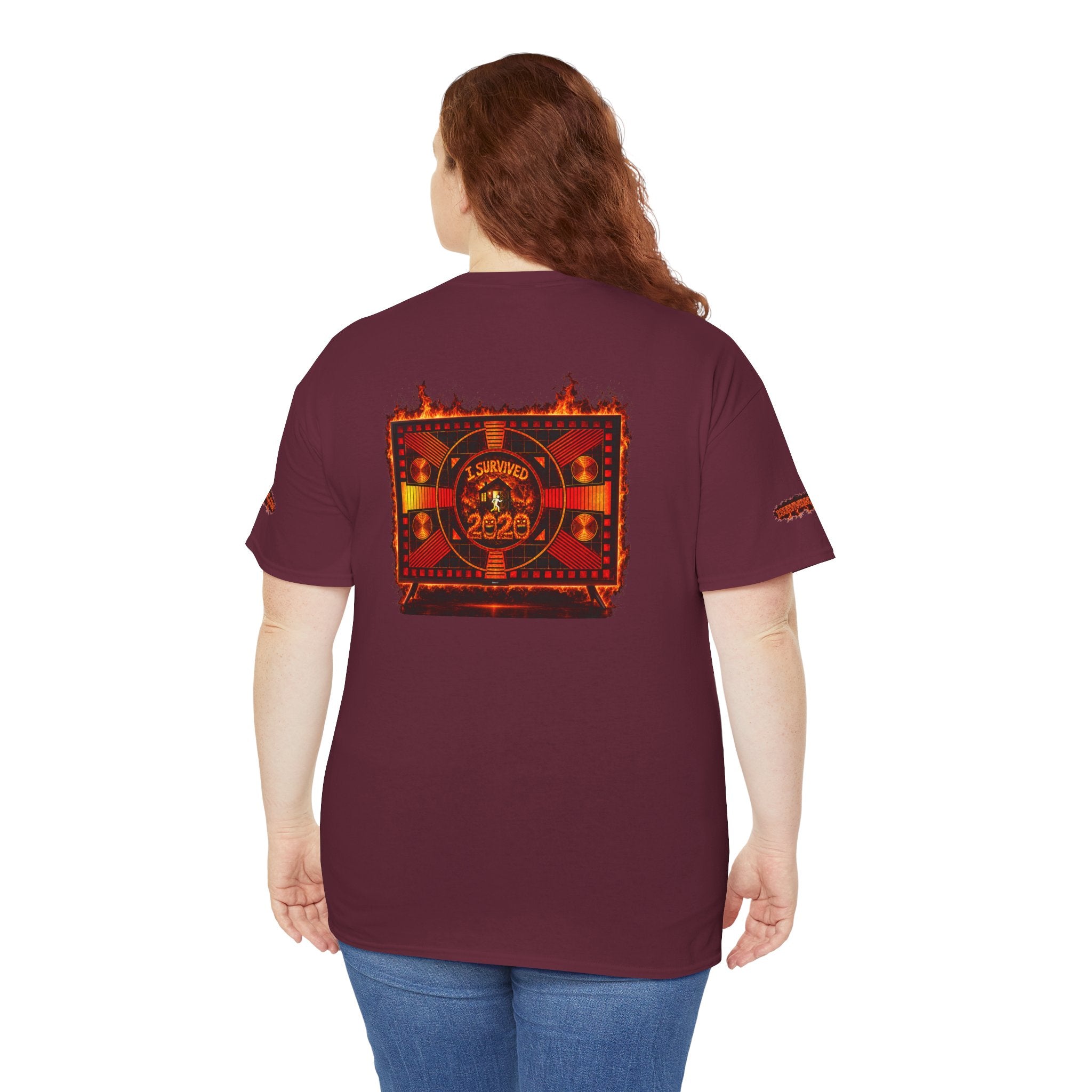 I Survived 2020 — "Please Stand By" Test Pattern Tee Wildfire Signal Special Edition Summer Premiere Unisex Heavy Cotton Tee