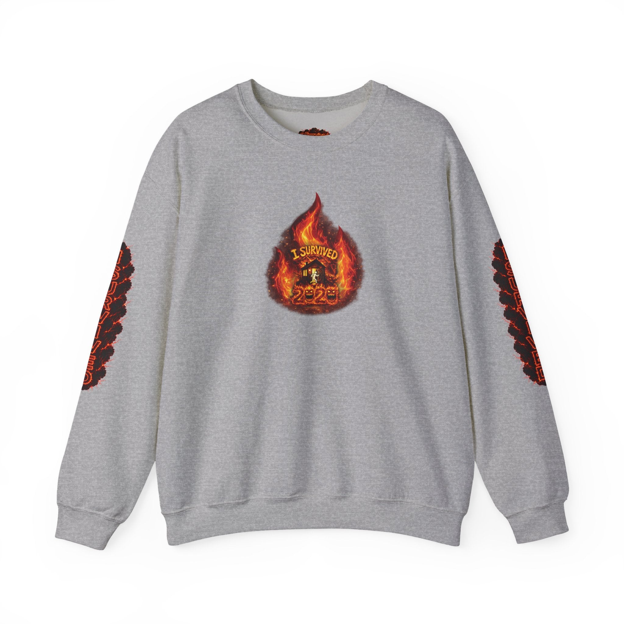 I Survived 2020 — WILDFIRES S2:E1: Director's Cut "Berry Creek" Memorial Unisex Heavy Blend™ Crewneck Sweatshirt