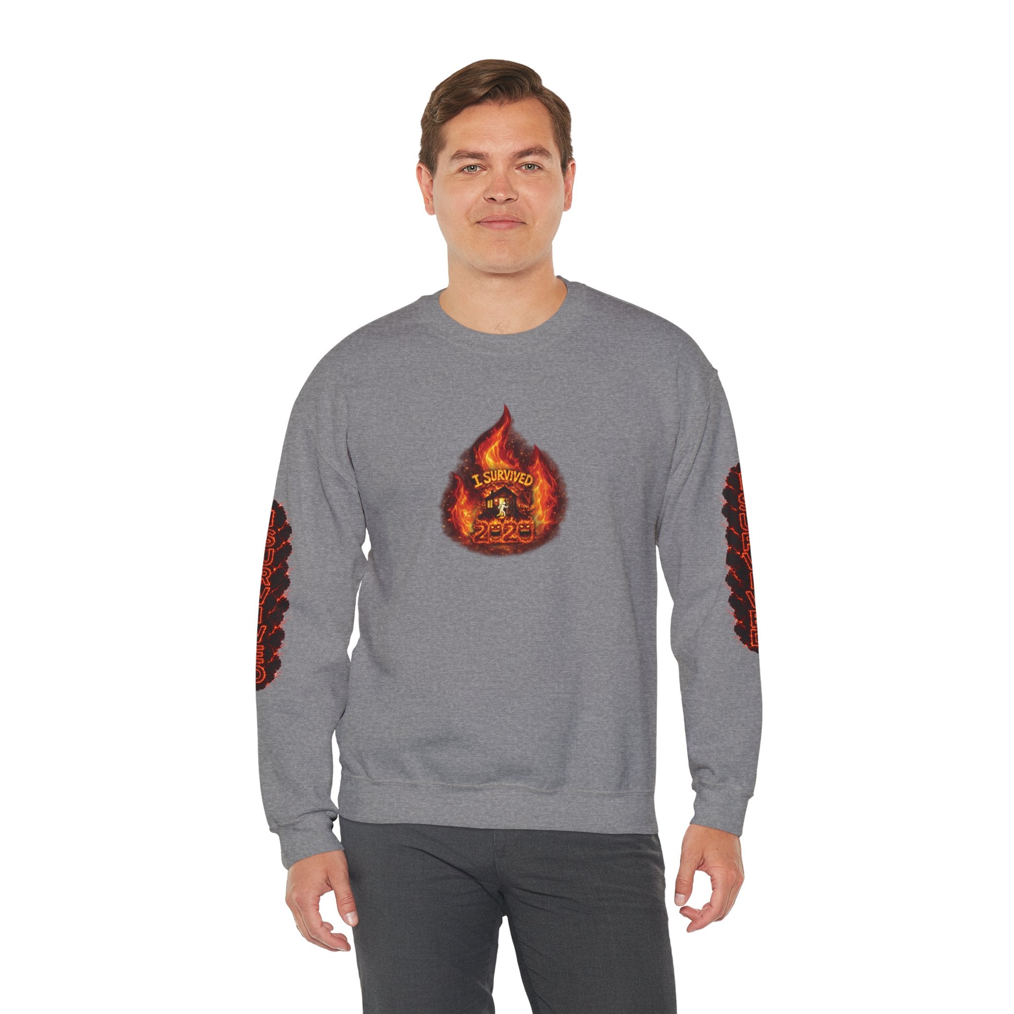 I Survived 2020 — WILDFIRES S2:E1: Director's Cut "Berry Creek" Memorial Unisex Heavy Blend™ Crewneck Sweatshirt