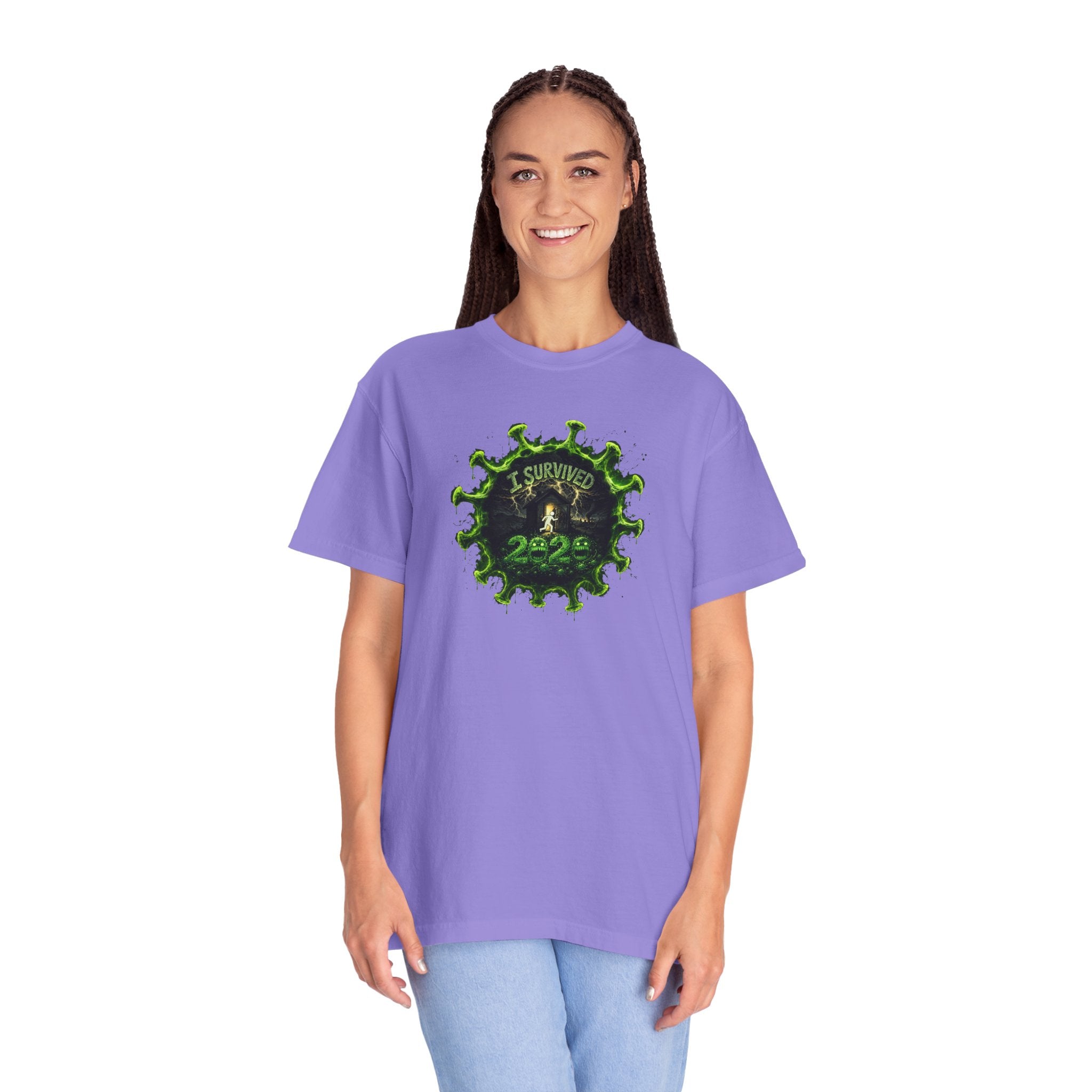 I Survived 2020 — PANDEMIC S1:E3: Director's Cut "The Jab!" Unisex Garment-Dyed T-shirt