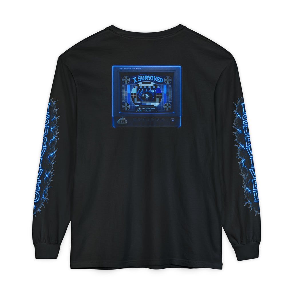 I Survived 2020 — "Please Stand By" Test Pattern Tee Lockdown Special Edition Summer Exclusive Unisex Garment-Dyed Long Sleeve T-Shirt