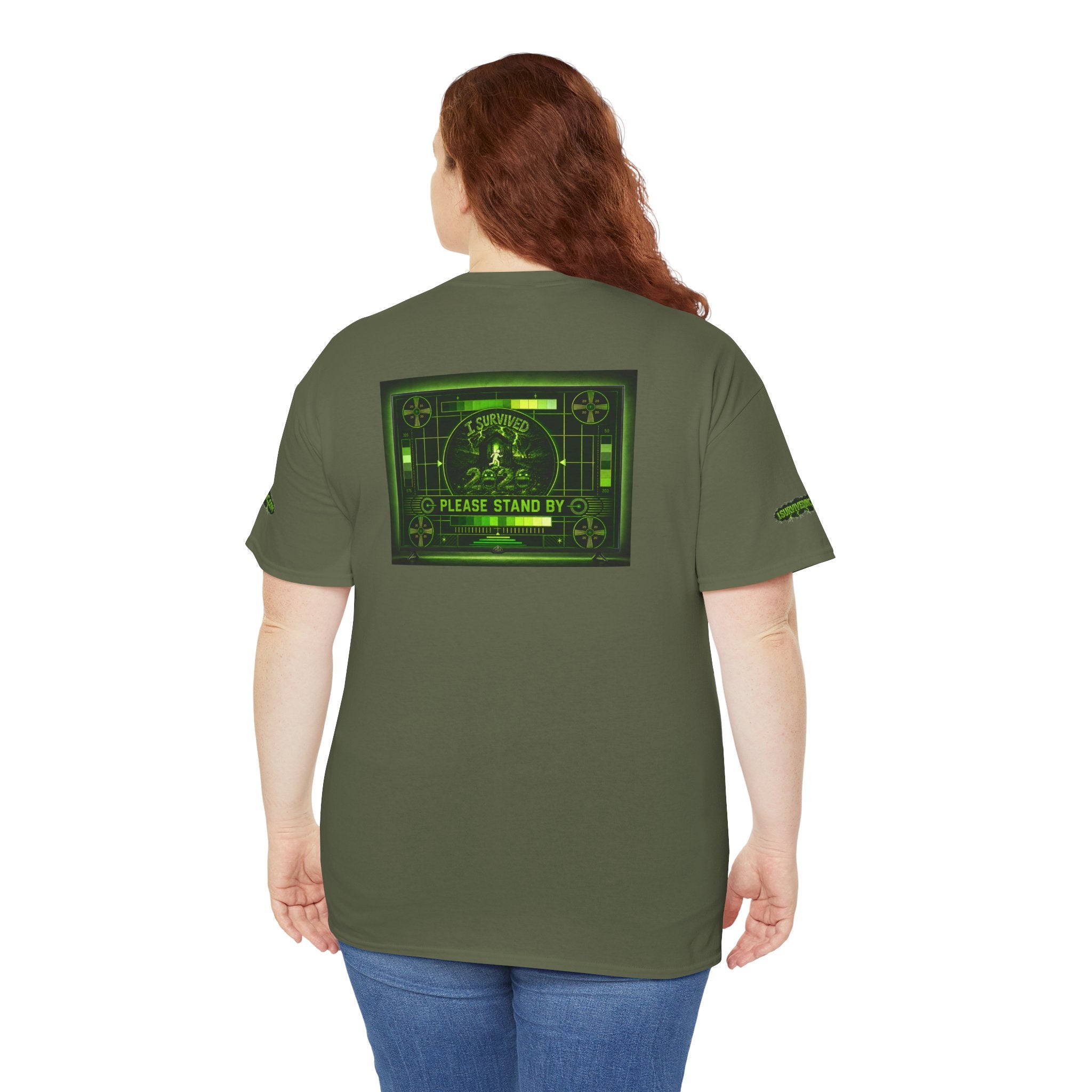 I Survived 2020 — "Please Stand By" Test Pattern Toxic Signal Tee Special Edition Summer Premiere Unisex Heavy Cotton Tee