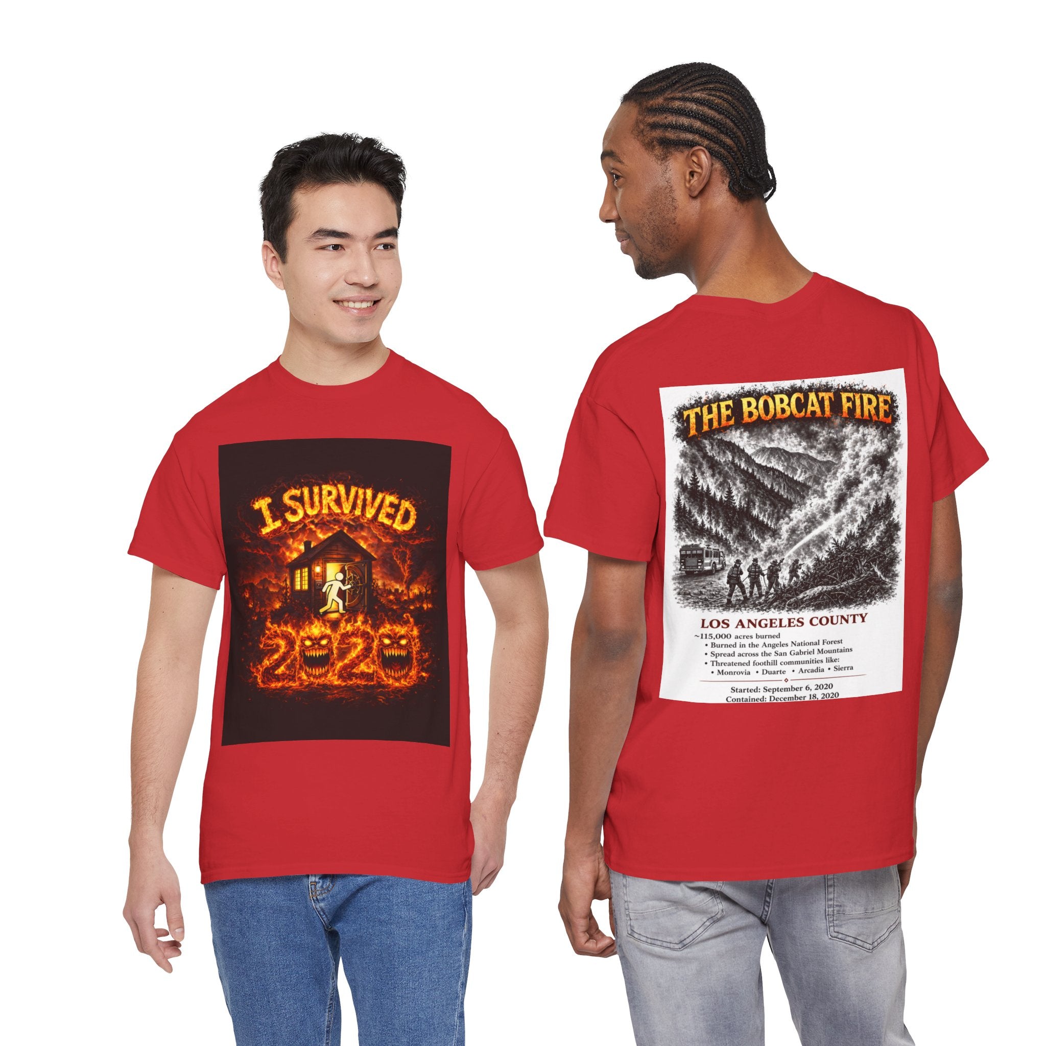 I Survived 2020 — S2:E2 "The Bobcat Fire" | Wildfire Edition Memorial Unisex Heavy Cotton Tee