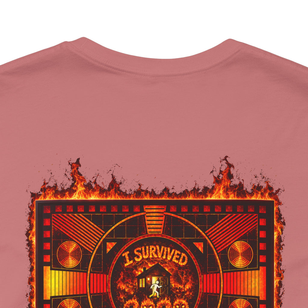 I Survived 2020 — "Please Stand By" Test Pattern Tee Wildfire Signal Edition Summer Premiere Unisex Jersey Short Sleeve Tee