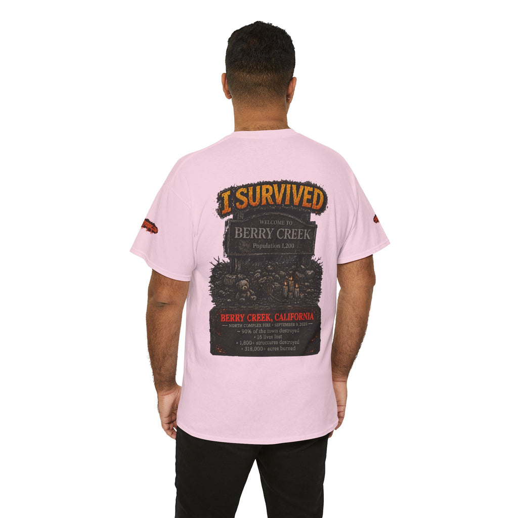 I Survived 2020 — Director's Cut S2:E1 "Berry Creek" | Wildfire Edition Memorial Unisex Heavy Cotton Tee (SPECIAL EDITION)