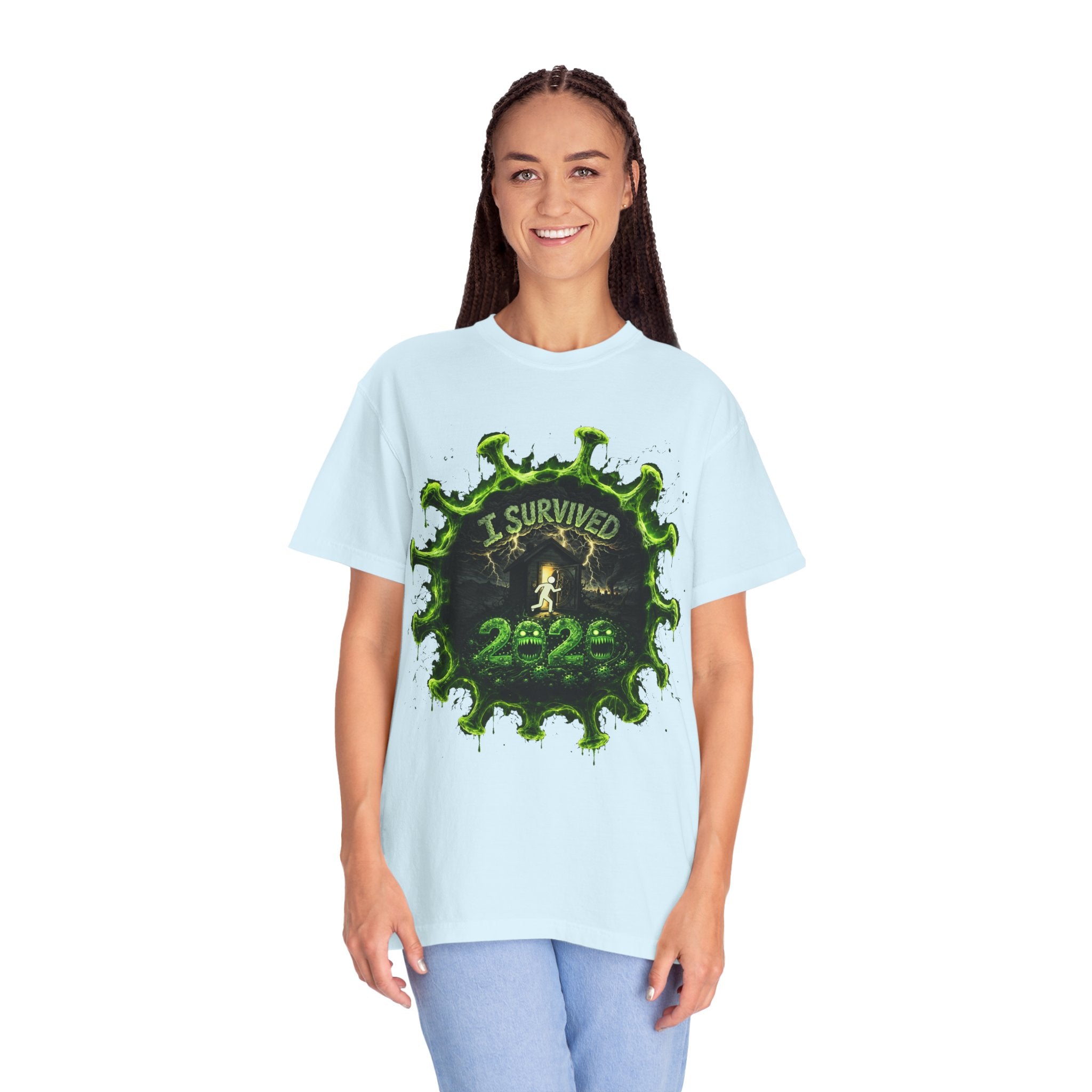 I Survived 2020 — Director's Cut S1:E3 "The Jab!" | Pandemic Edition Unisex Garment-Dyed T-shirt