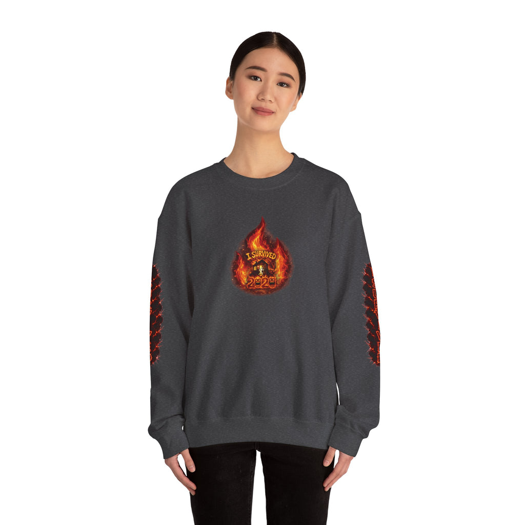 I Survived 2020 — WILDFIRES S2:E2: Director's Cut "The Bobcat Fire" Memorial Unisex Heavy Blend™ Crewneck Sweatshirt