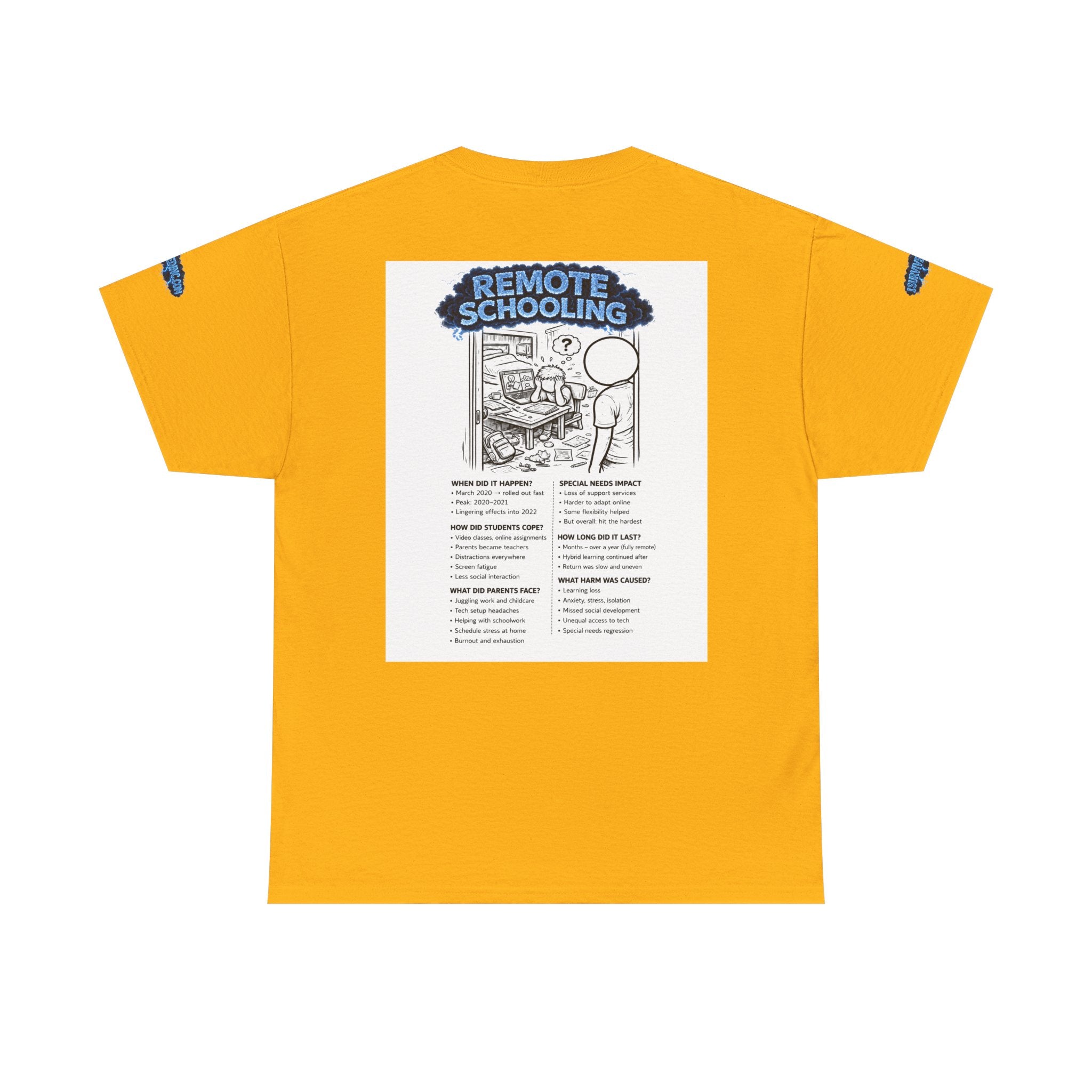 I Survived 2020 — S3:E3 "Remote Schooling" | Lockdown Edition Documentary Unisex Heavy Cotton Tee (SPECIAL EDITION)