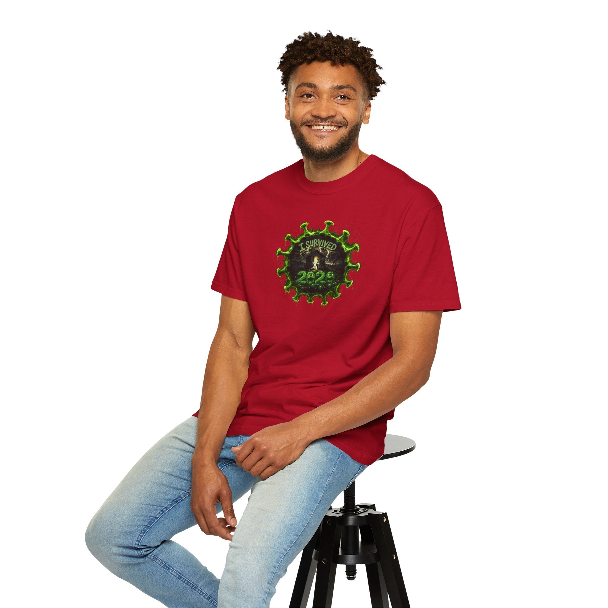 I Survived 2020 — PANDEMIC S1:E3: Director's Cut "The Jab!" Unisex Garment-Dyed T-shirt