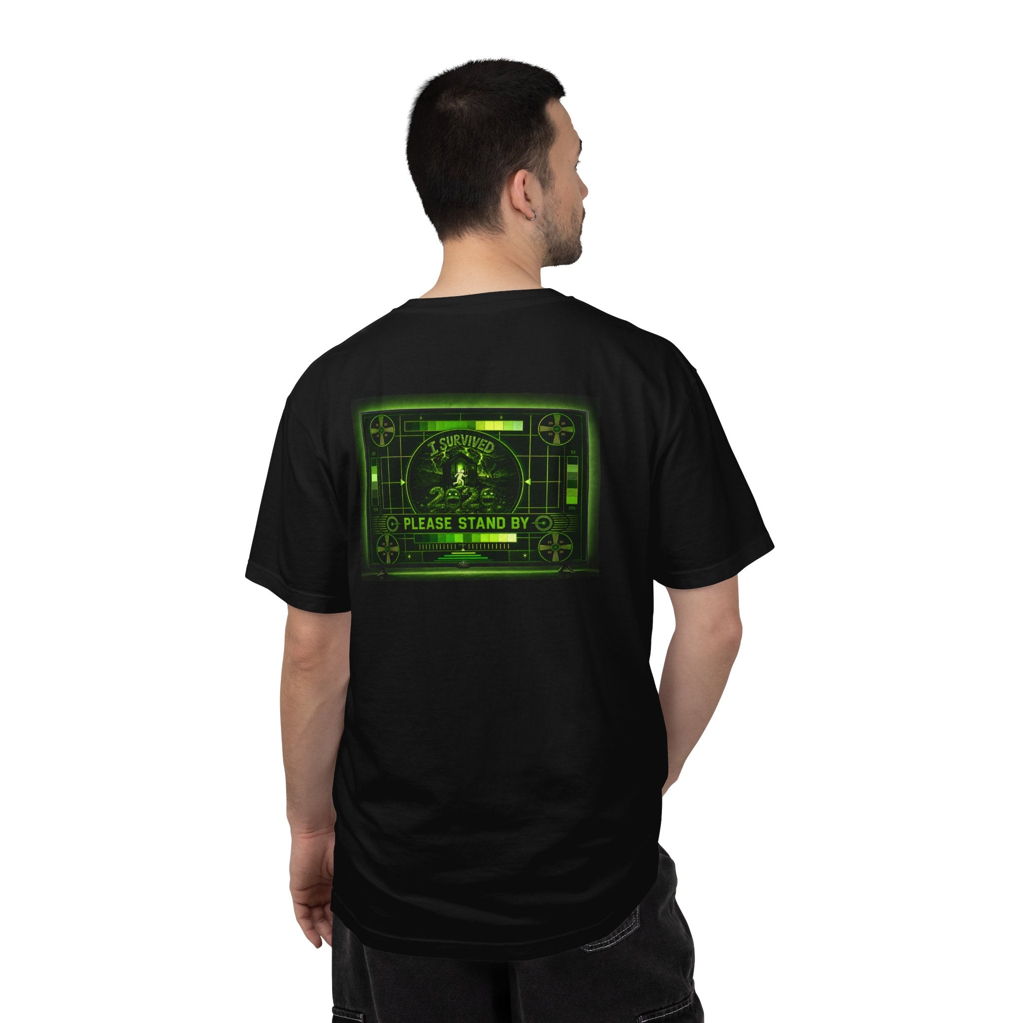 I Survived 2020 — "Please Stand By" Test Pattern Toxic Signal Tee Summer Premiere Unisex Garment-Dyed T-shirt