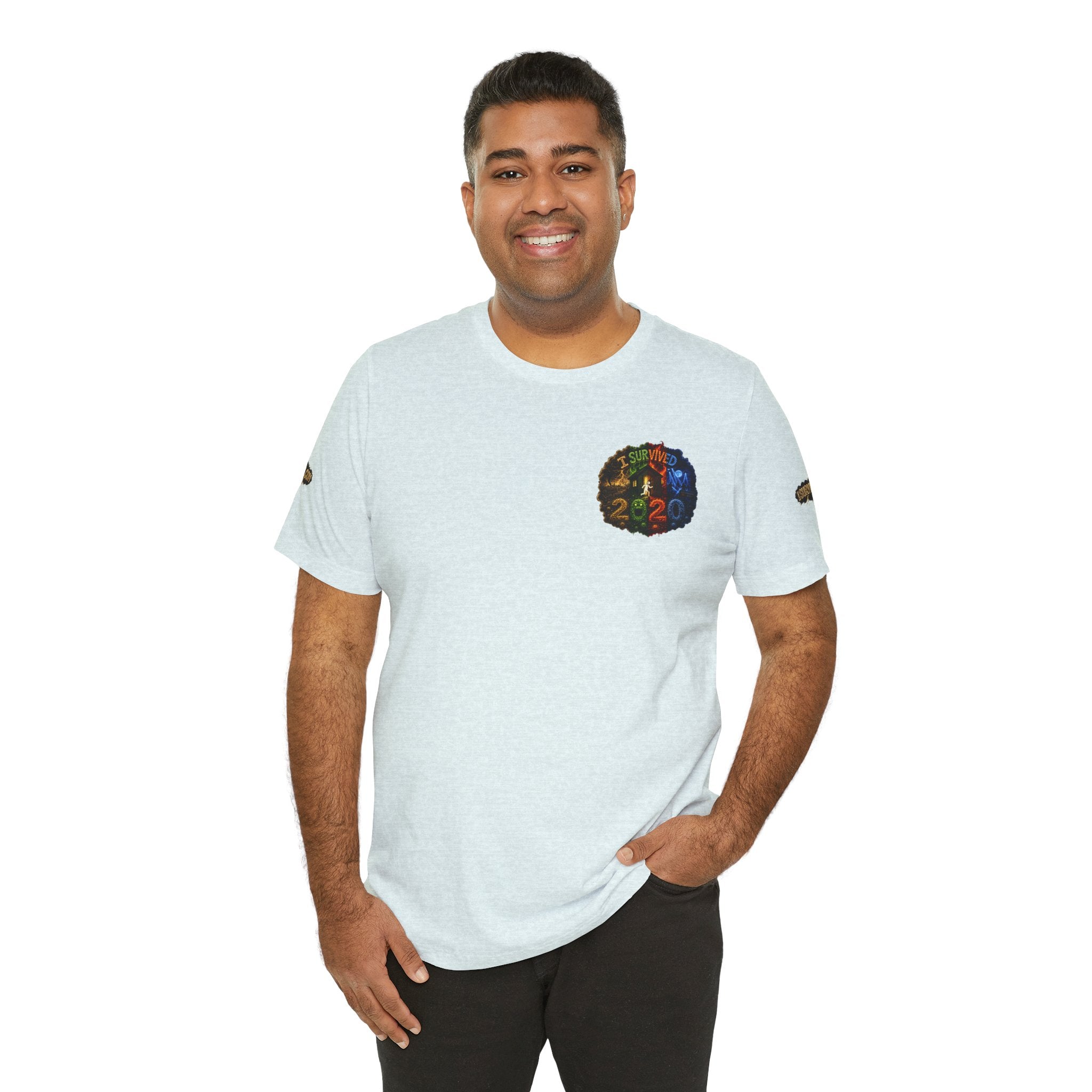 I Survived 2020 — "No Signal" Test Pattern Tee Alien Broadcast Finale Summer Premiere Unisex Jersey Short Sleeve Tee