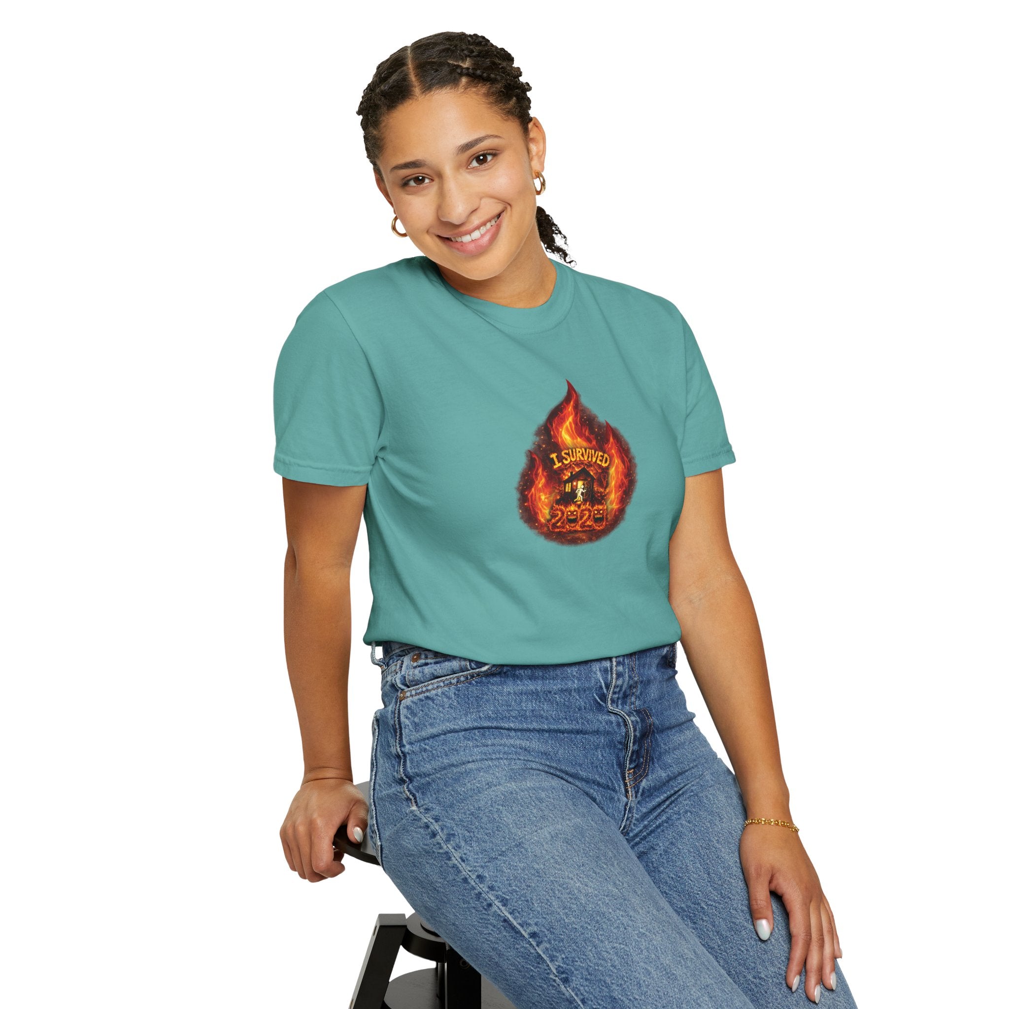 I Survived 2020 — WILDFIRES S2:E4: Director's Cut "Western U.S. Wildfire Season" Memorial Unisex Garment-Dyed T-shirt