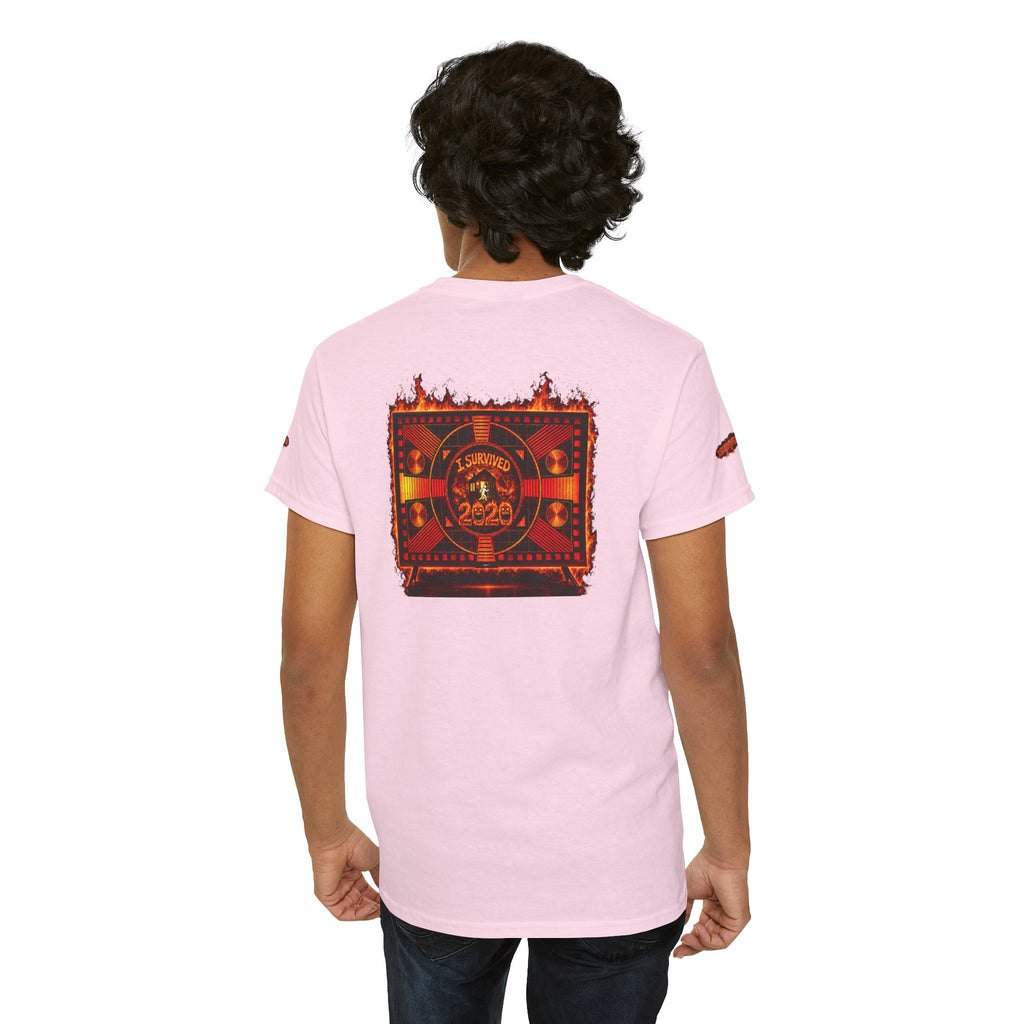 I Survived 2020 — "Please Stand By" Test Pattern Tee Wildfire Signal Special Edition Summer Premiere Unisex Heavy Cotton Tee