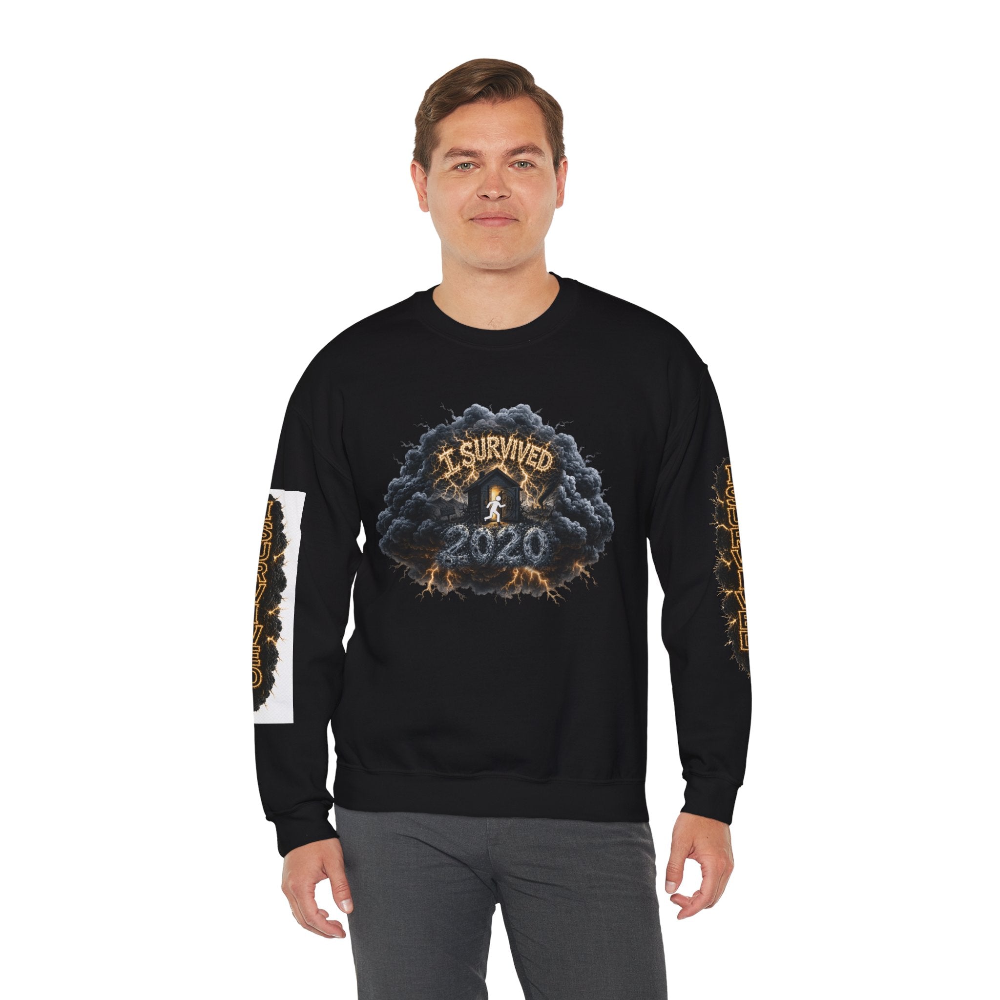 I Survived 2020 — Director's Cut Original Design Teaser Tee | Season 1 Premiere Drop Unisex Heavy Blend™ Crewneck Sweatshirt