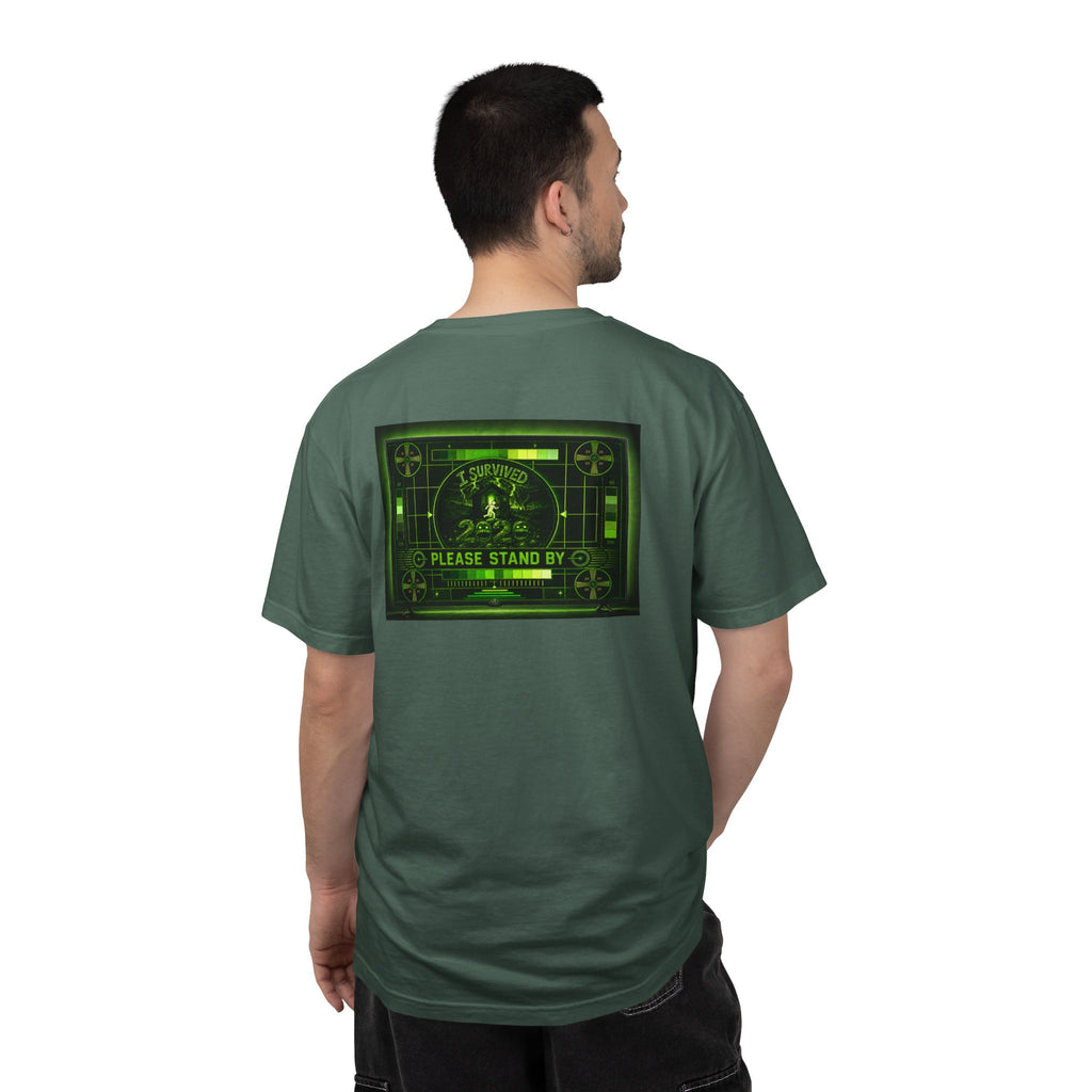 I Survived 2020 — "Please Stand By" Test Pattern Toxic Signal Tee Summer Premiere Unisex Garment-Dyed T-shirt