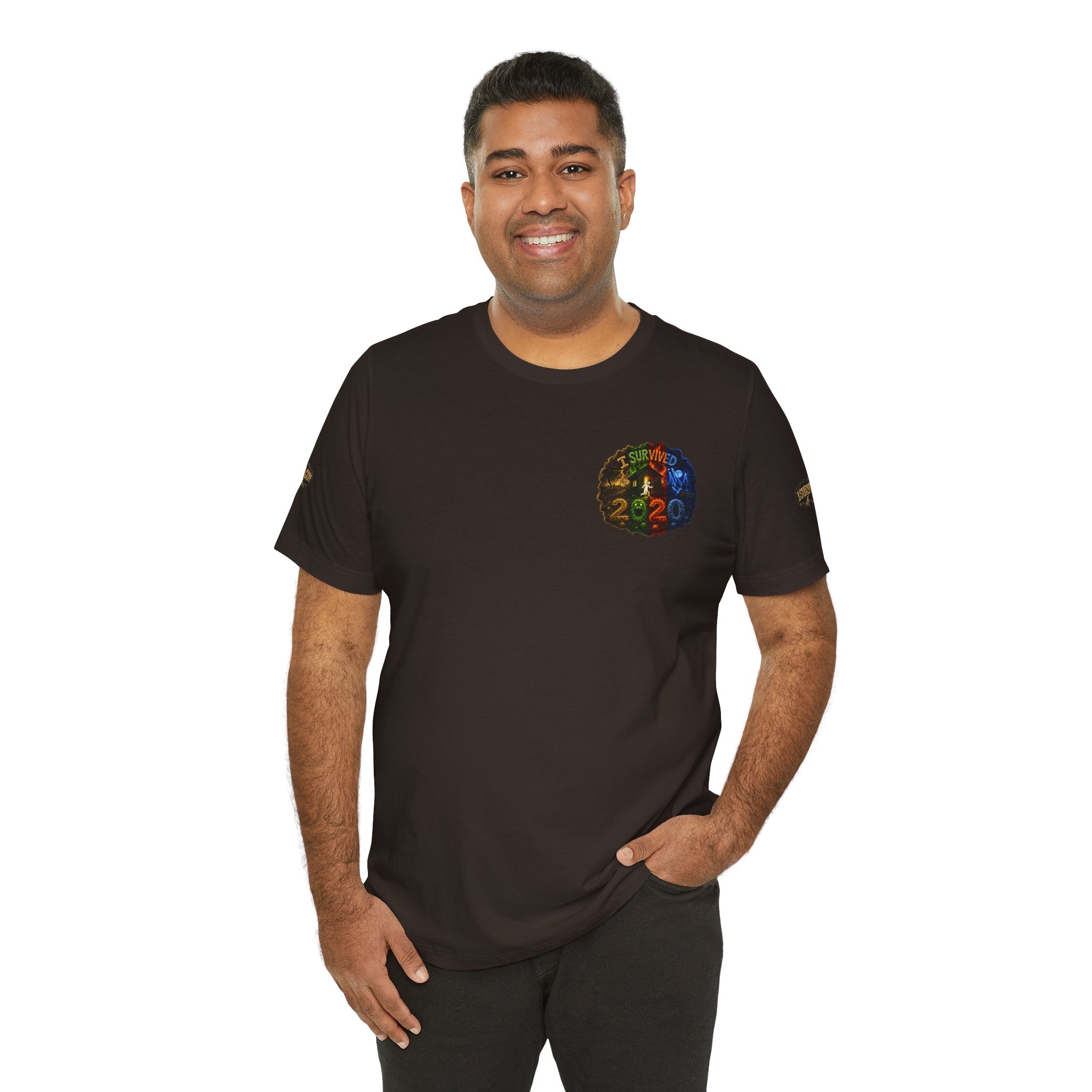 I Survived 2020 — "No Signal" Test Pattern Tee Alien Broadcast Finale Summer Premiere Unisex Jersey Short Sleeve Tee