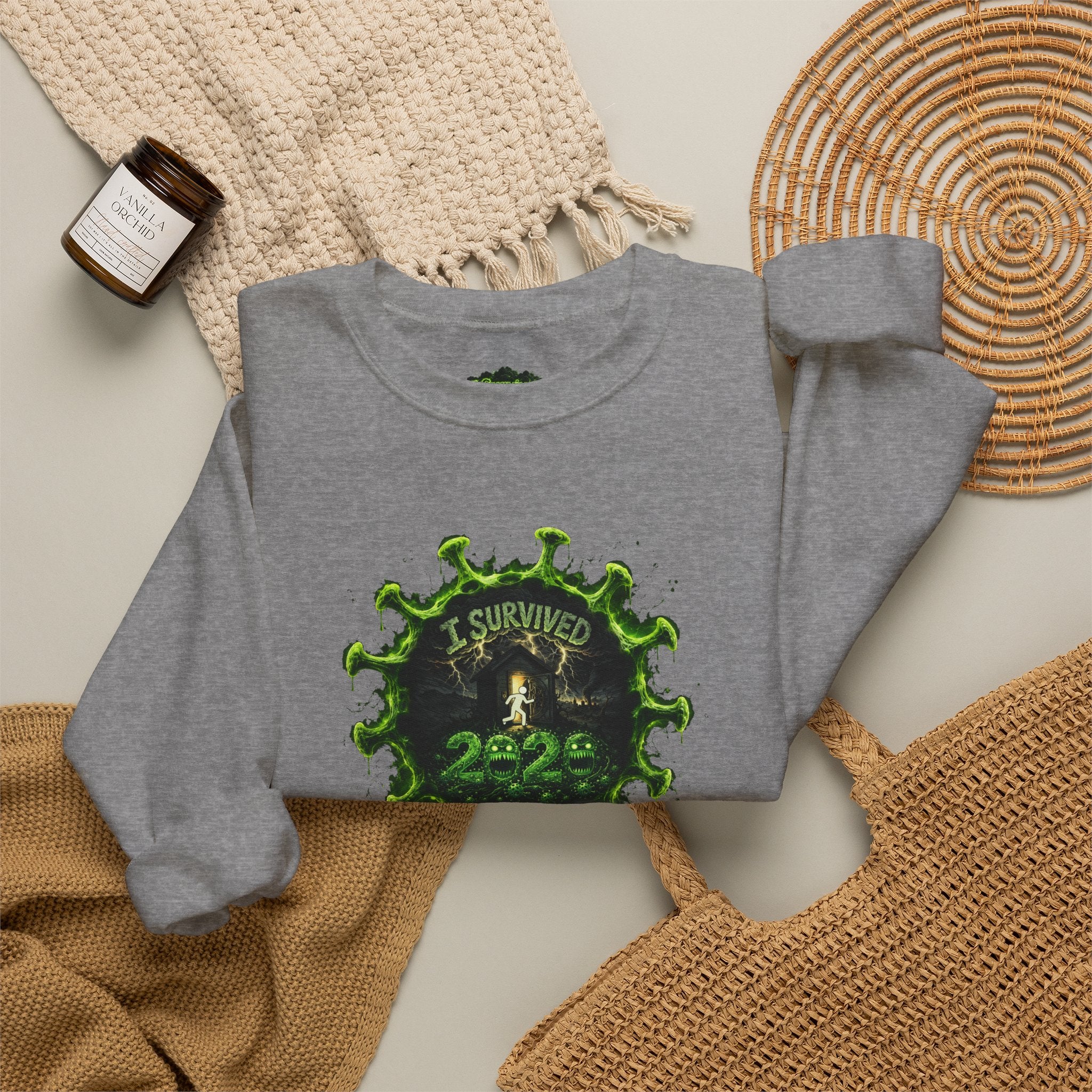I Survived 2020 — PANDEMIC S1:E4: Director's Cut "Mask Madness" Unisex Heavy Blend™ Crewneck Sweatshirt