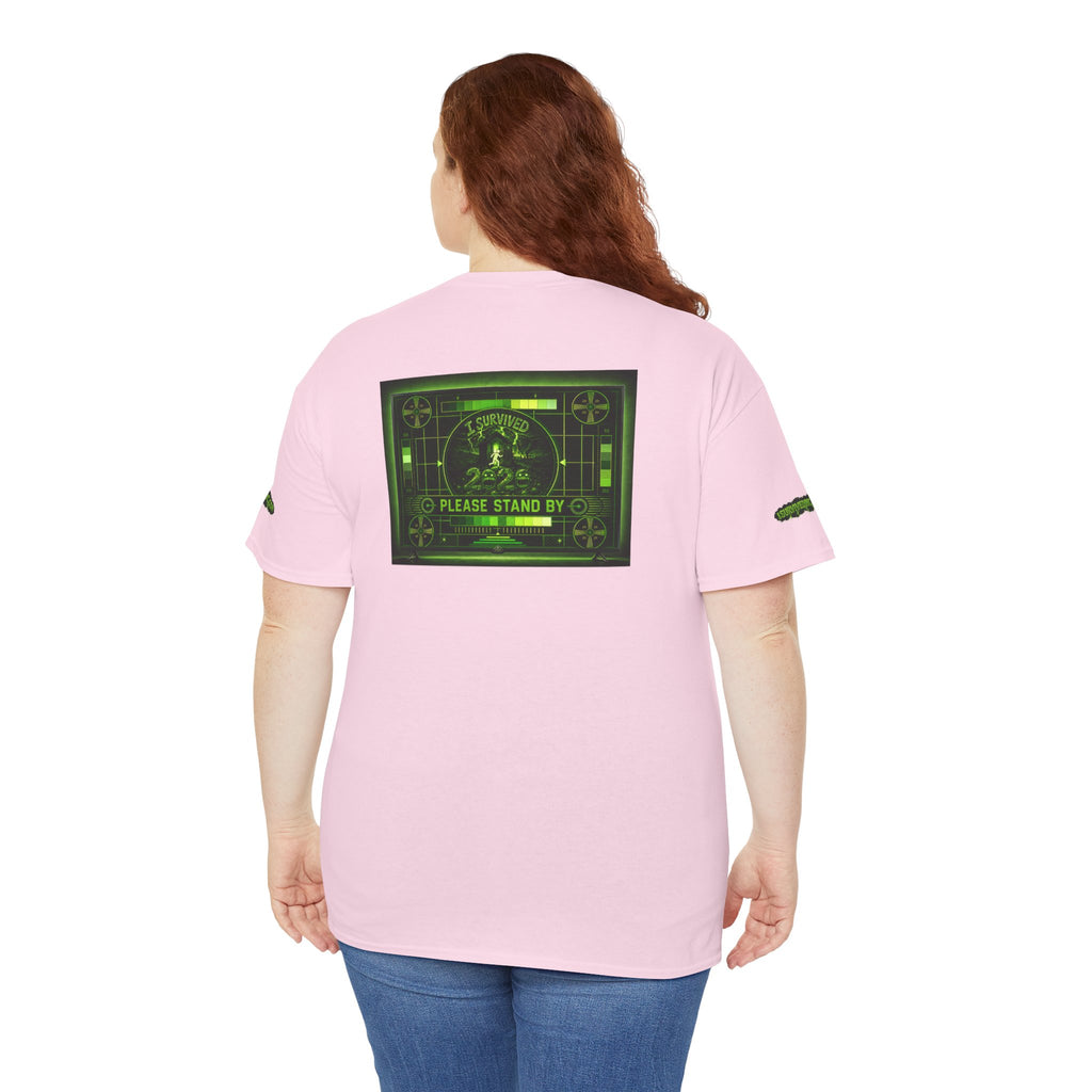 I Survived 2020 — "Please Stand By" Test Pattern Toxic Signal Tee Special Edition Summer Premiere Unisex Heavy Cotton Tee