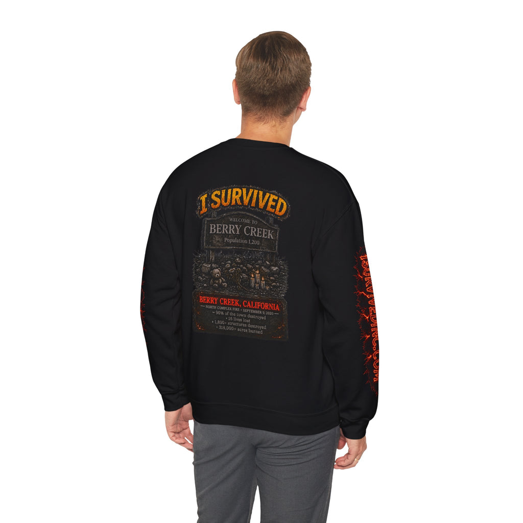 I Survived 2020 — WILDFIRES S2:E1: "Berry Creek" Memorial Unisex Heavy Blend™ Crewneck Sweatshirt