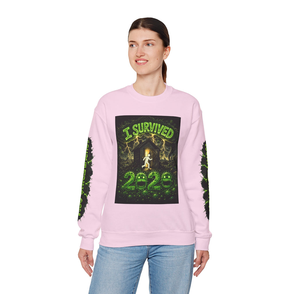 I Survived 2020 — PANDEMIC S1:E3: "The Jab!" Unisex Heavy Blend™ Crewneck Sweatshirt
