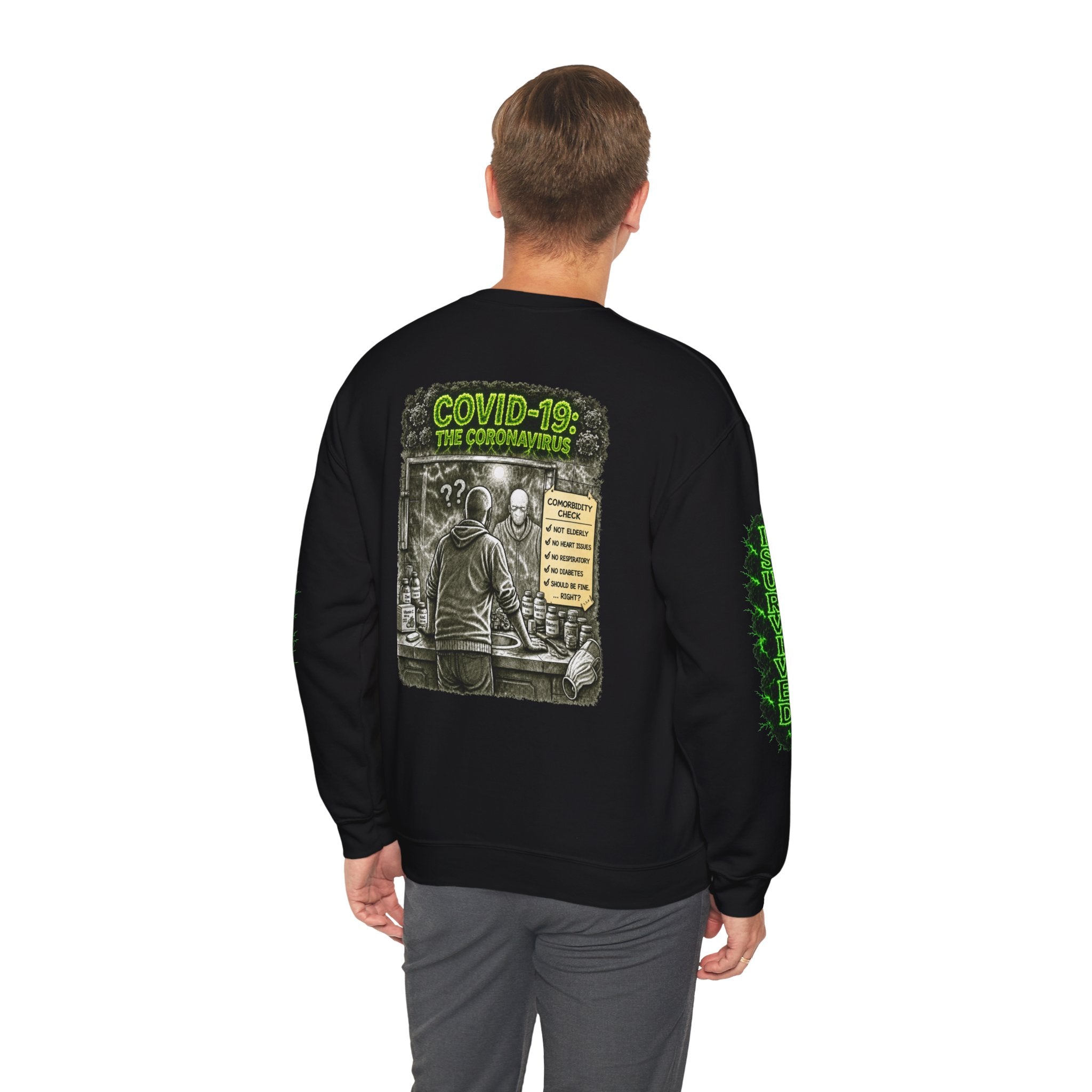 I Survived 2020 — PANDEMIC S1:E1: Director's Cut "COVID-19: The Coronavirus" Unisex Heavy Blend™ Crewneck Sweatshirt