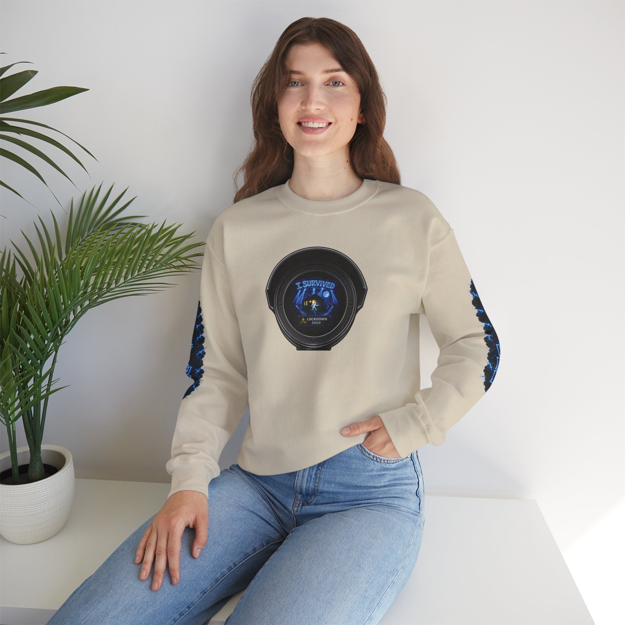 I Survived 2020 — LOCKDOWN S3:E4: Director's Cut "Working From Home" Unisex Heavy Blend™ Crewneck Sweatshirt
