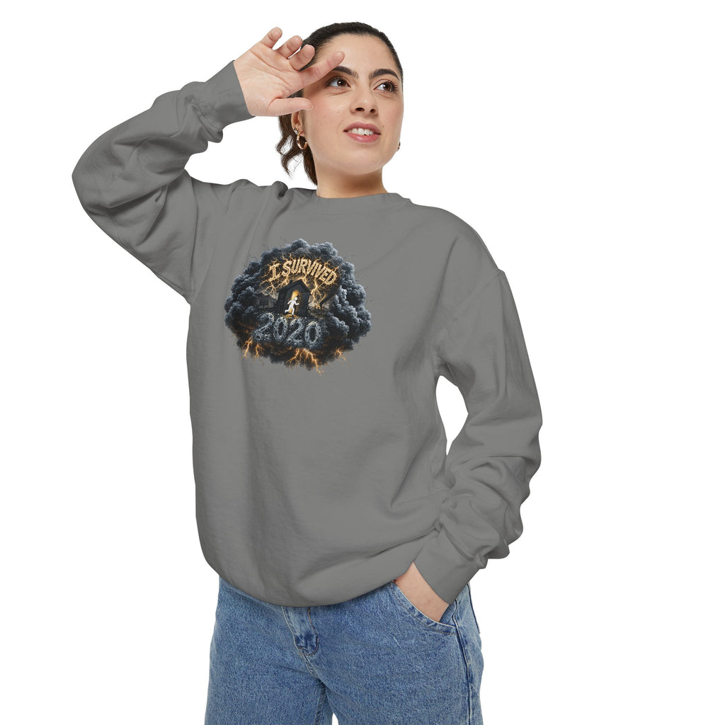 I Survived 2020 — Original PILOT Design: Director's Cut Unisex Garment-Dyed Sweatshirt