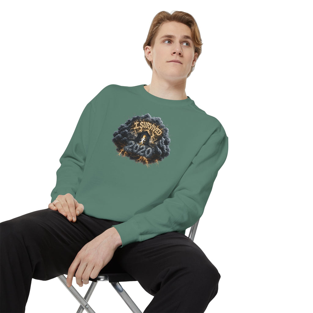 I Survived 2020 — Original PILOT Design: Director's Cut Unisex Garment-Dyed Sweatshirt