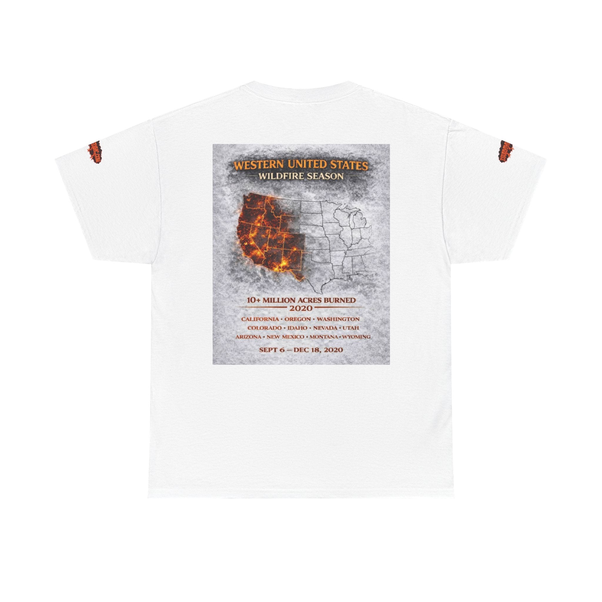 J'ai survécu à 2020 — S2:E4 « Saison des incendies de forêt dans l'Ouest américain » | Finale de mi-saison Partie 1 | T-shirt unisexe épais en coton commémoratif Édition Incendies de Forêt (ÉDITION SPÉCIALE)