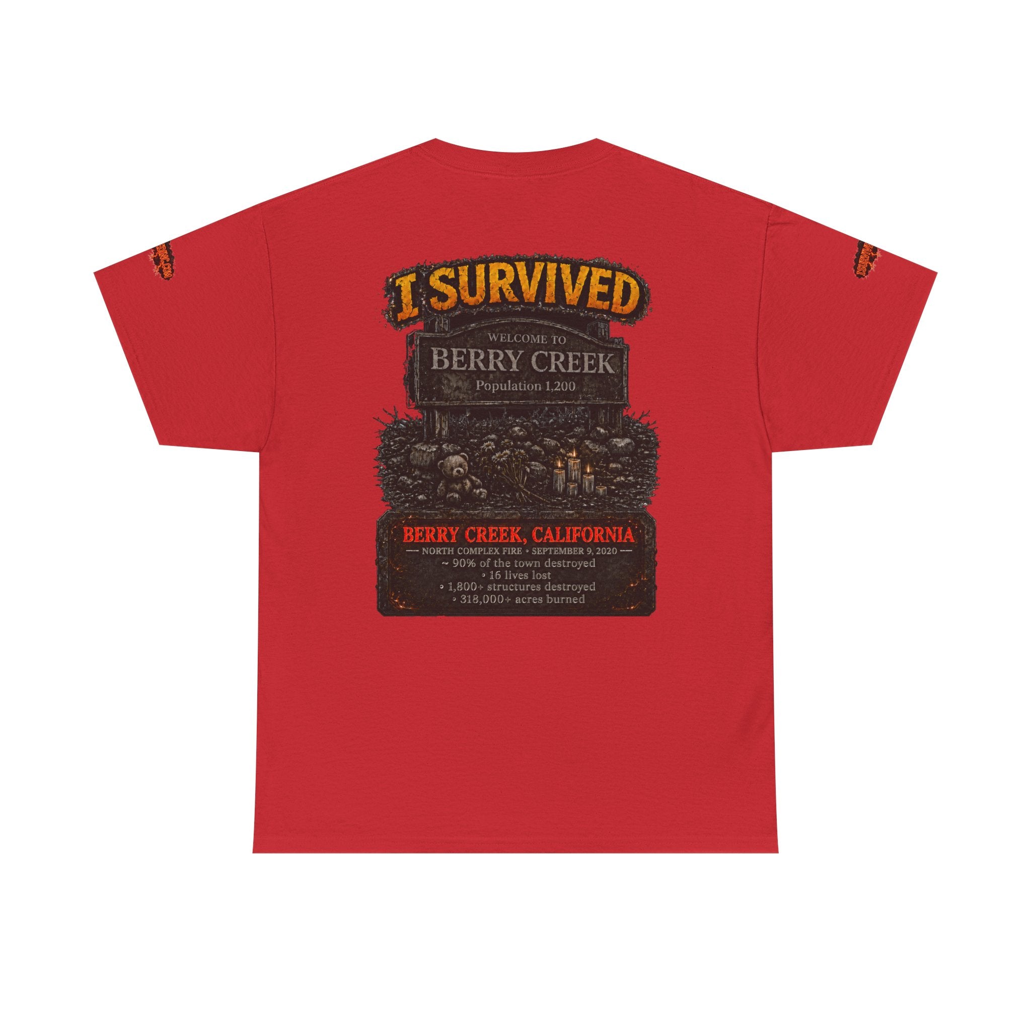I Survived 2020 — Director's Cut S2:E1 "Berry Creek" | Wildfire Edition Memorial Unisex Heavy Cotton Tee (SPECIAL EDITION)