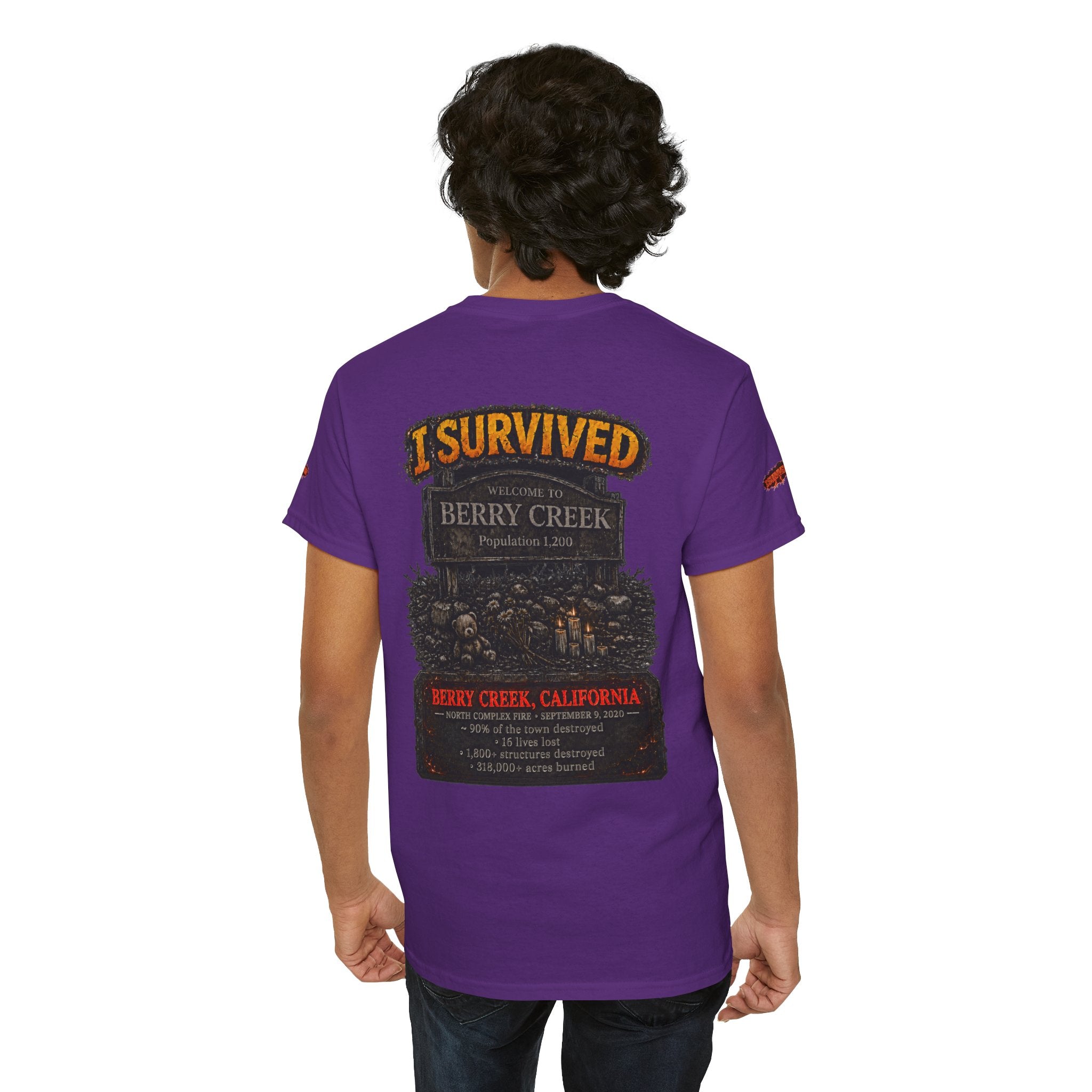 I Survived 2020 — WILDFIRES S2:E1: Special Edition "Berry Creek" Memorial Unisex Heavy Cotton Tee