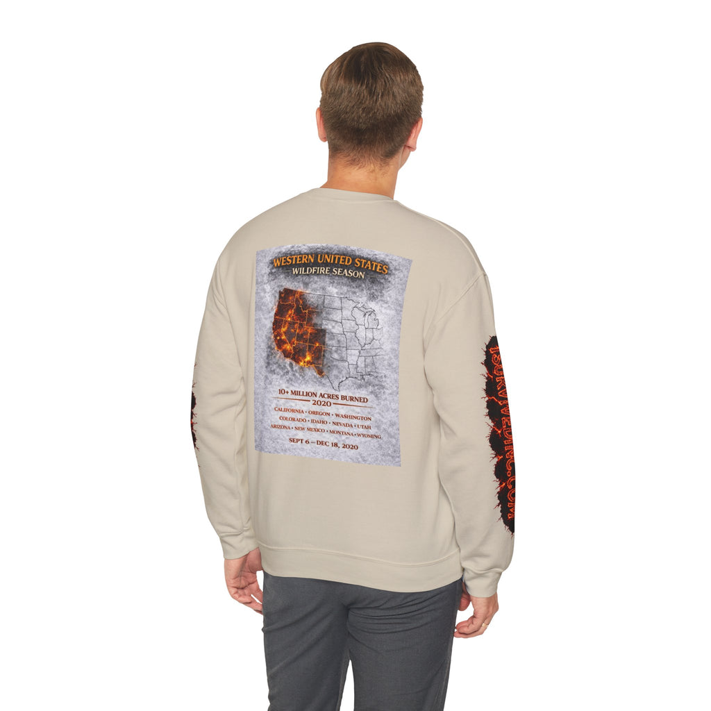 I Survived 2020 — S2:E4 "Western U.S. Wildfire Season" | Mid-Season Finale Pt. 1 | Wildfire Edition Memorial Unisex Heavy Blend™ Crewneck Sweatshirt