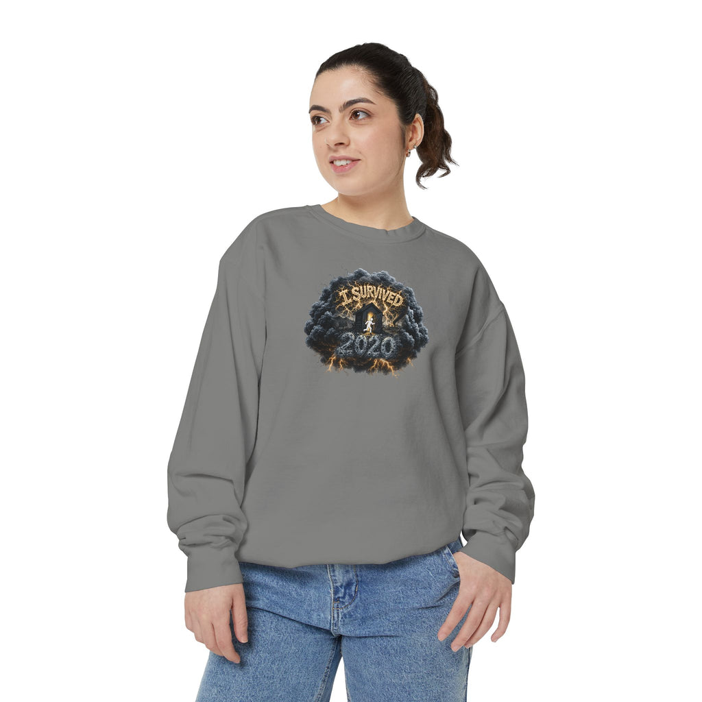 I Survived 2020 — Original PILOT Design: Director's Cut Unisex Garment-Dyed Sweatshirt