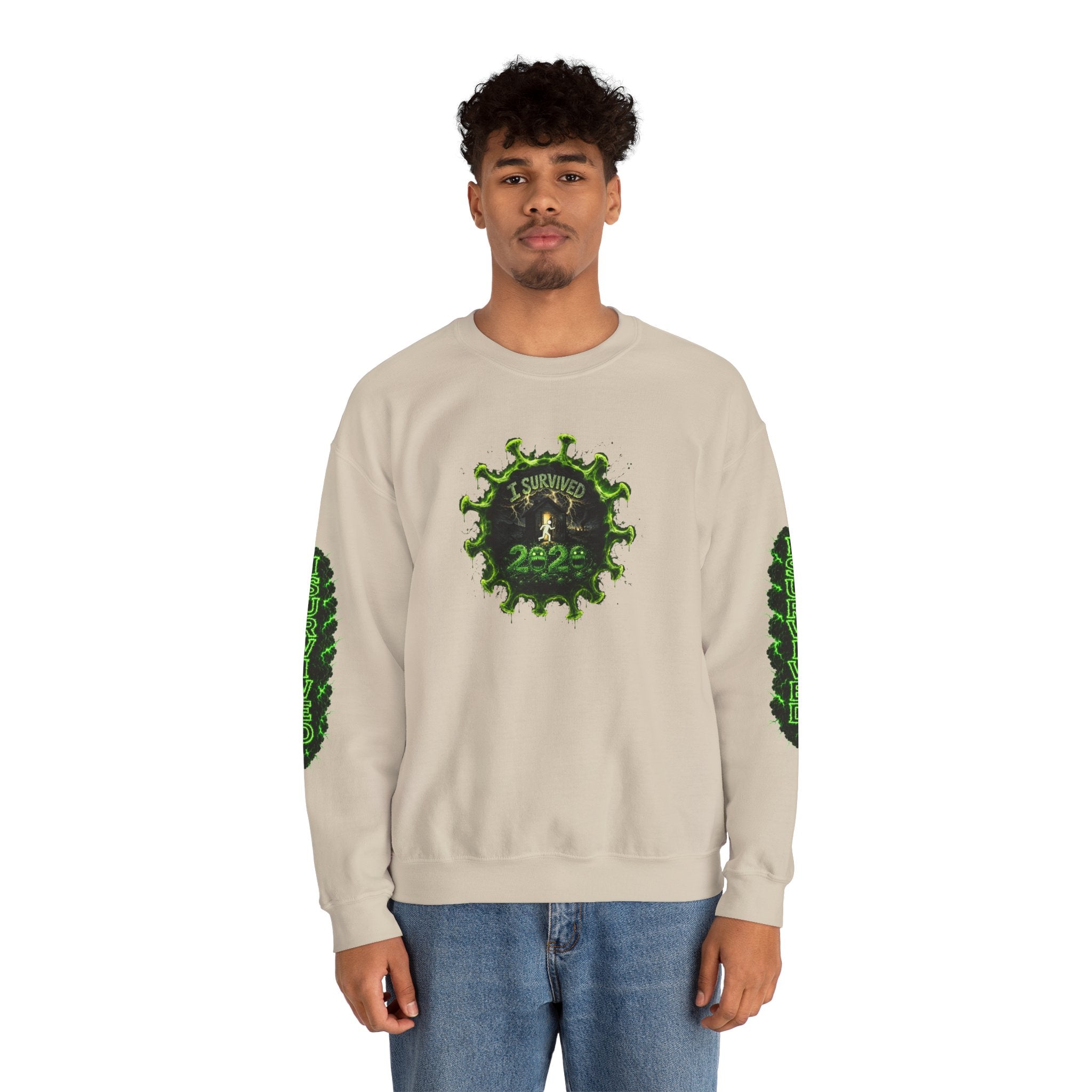 I Survived 2020 — PANDEMIC S1:E4: Director's Cut "Mask Madness" Unisex Heavy Blend™ Crewneck Sweatshirt