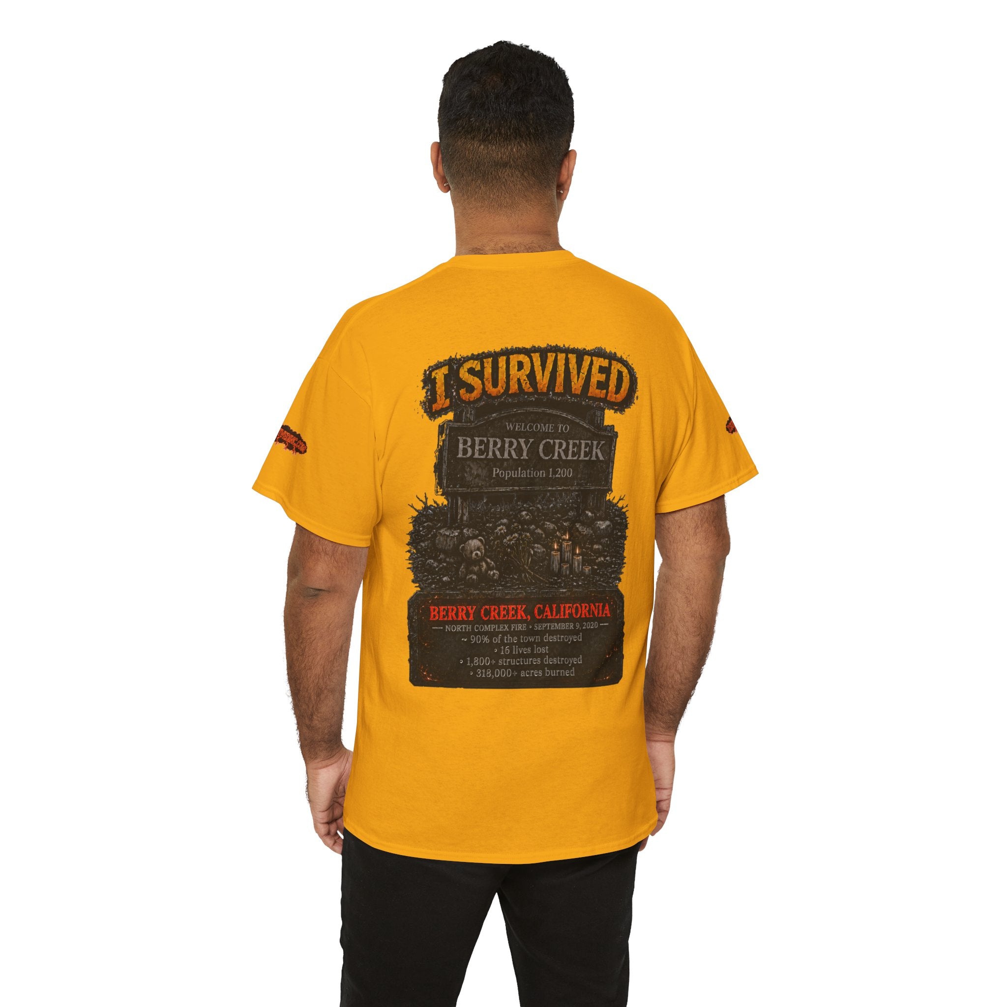I Survived 2020 — Director's Cut S2:E1 "Berry Creek" | Wildfire Edition Memorial Unisex Heavy Cotton Tee (SPECIAL EDITION)