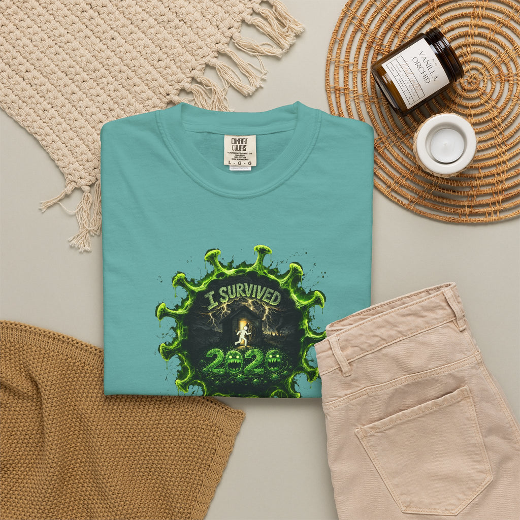 I Survived 2020 —  PANDEMIC S1:E1: Director's Cut "COVID-19: The Coronavirus" Unisex Garment-Dyed T-shirt