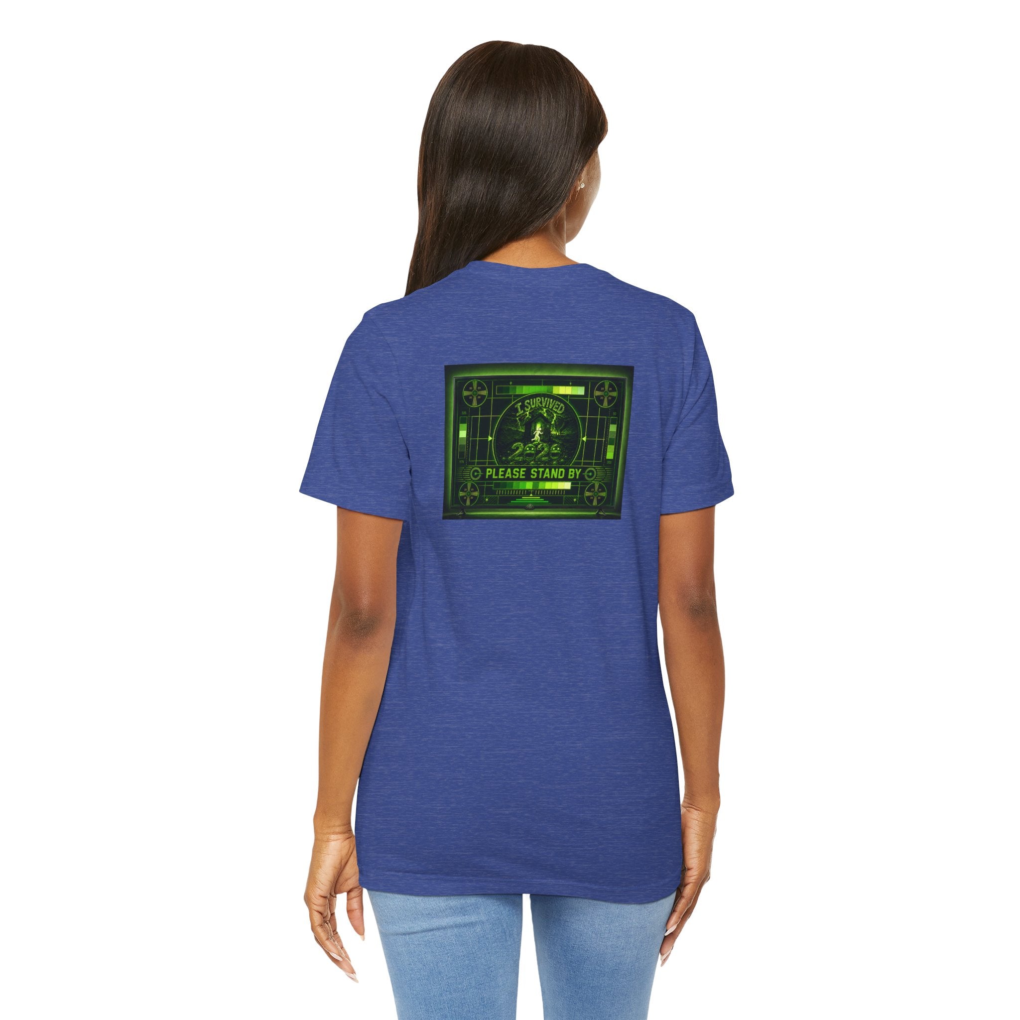 I Survived 2020 — "Please Stand By" Test Pattern Toxic Signal Tee Summer Premiere Unisex Jersey Short Sleeve Tee