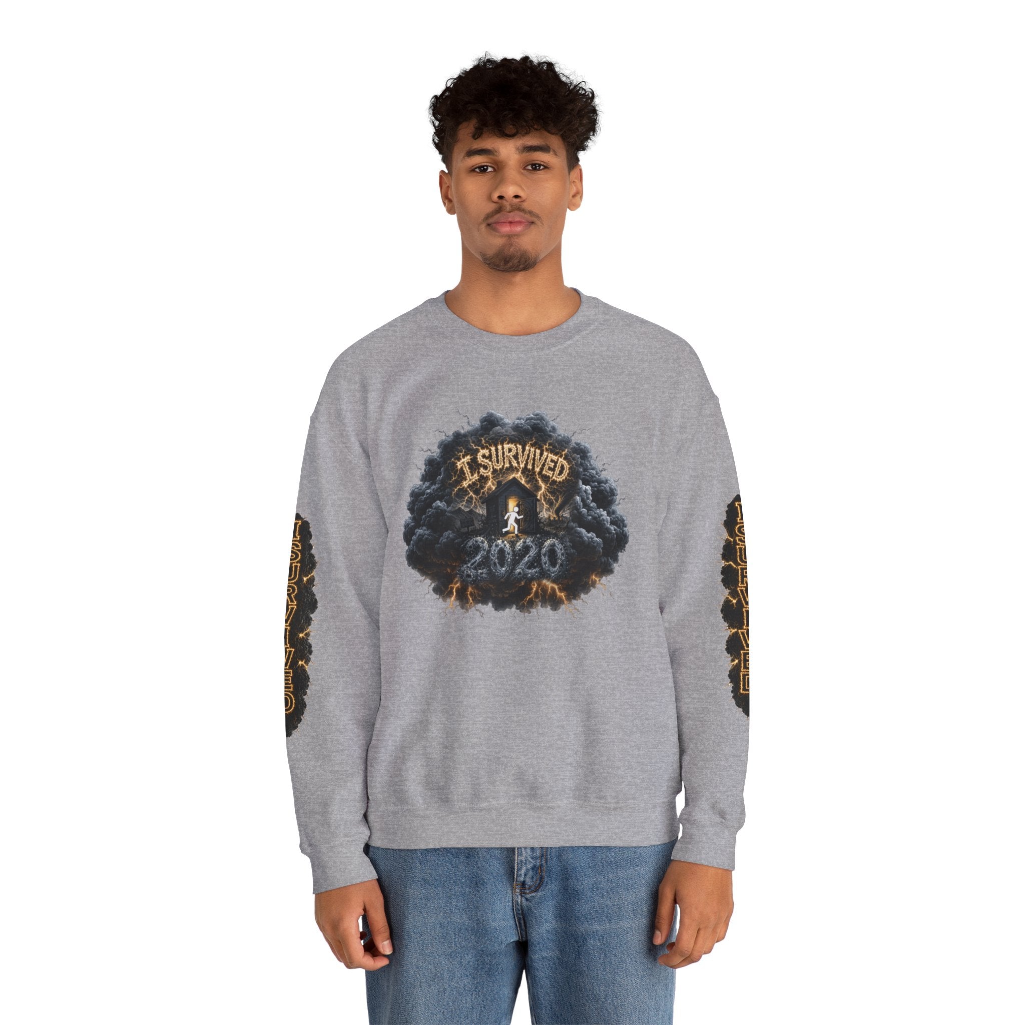 I Survived 2020 — Director's Cut Original Design Teaser Tee | Season 1 Premiere Drop Unisex Heavy Blend™ Crewneck Sweatshirt (SPECIAL EDITION)