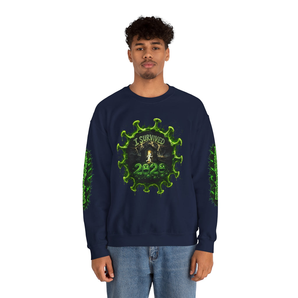 I Survived 2020 — Director's Cut S1:E3 "The Jab!" | Pandemic Edition Unisex Heavy Blend™ Crewneck Sweatshirt